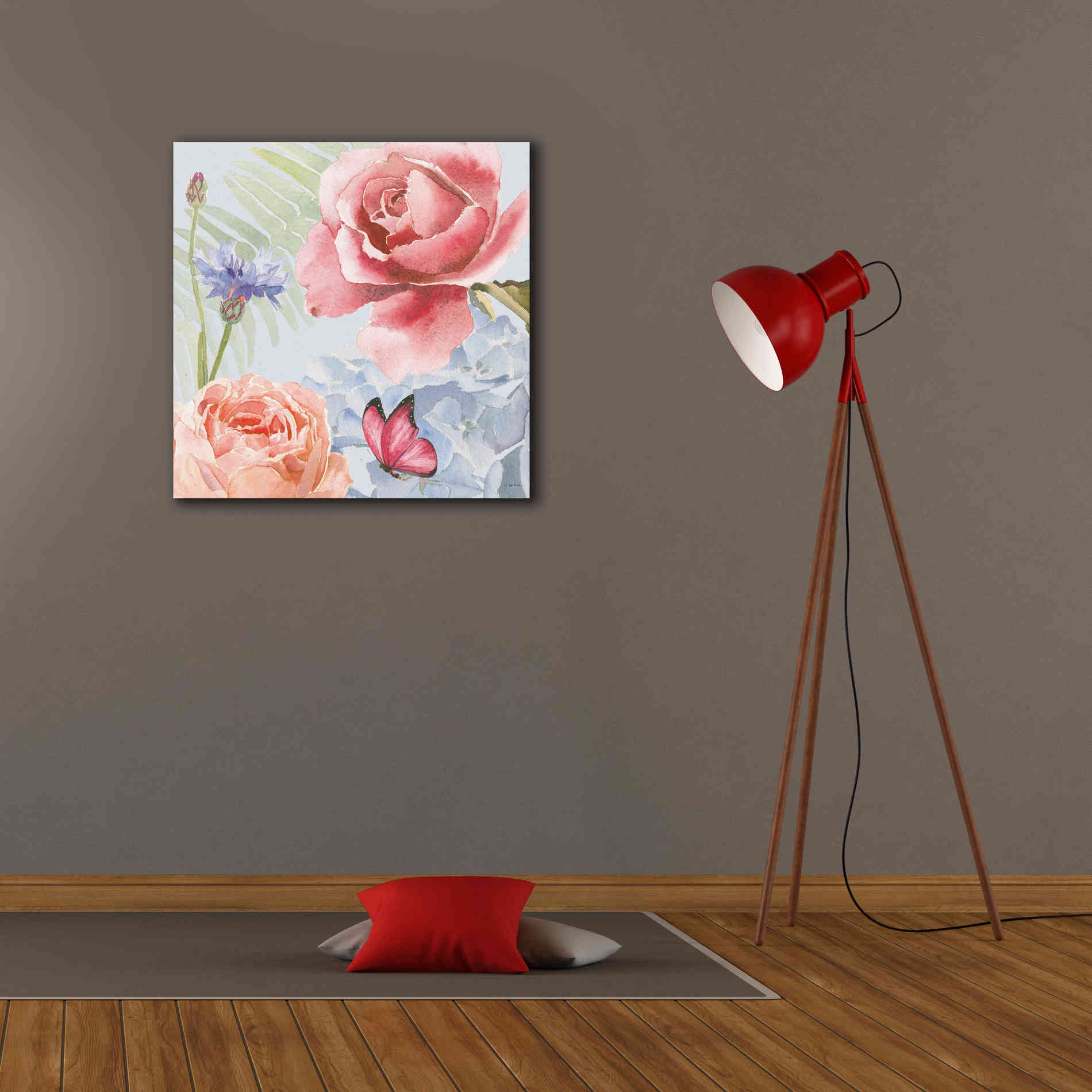 'Boho Bouquet IV Blue' by James Wiens, Canvas Wall Art,26 x 26