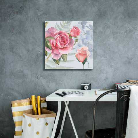 Image of 'Boho Bouquet V Blue' by James Wiens, Canvas Wall Art,18 x 18