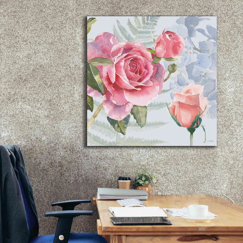 Image of 'Boho Bouquet V Blue' by James Wiens, Canvas Wall Art,37 x 37
