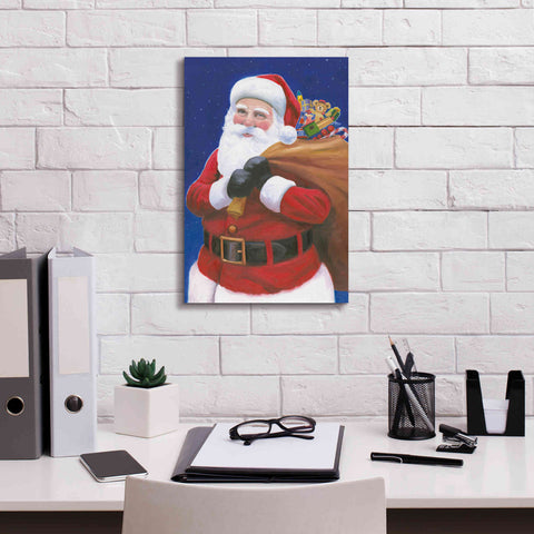 Image of 'James Santa' by James Wiens, Canvas Wall Art,12 x 18