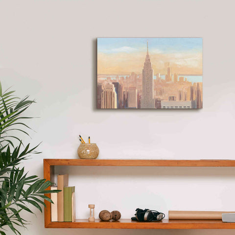 Image of 'Manhattan Dawn' by James Wiens, Canvas Wall Art,18 x 12