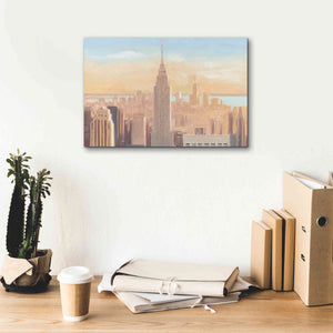 'Manhattan Dawn' by James Wiens, Canvas Wall Art,18 x 12