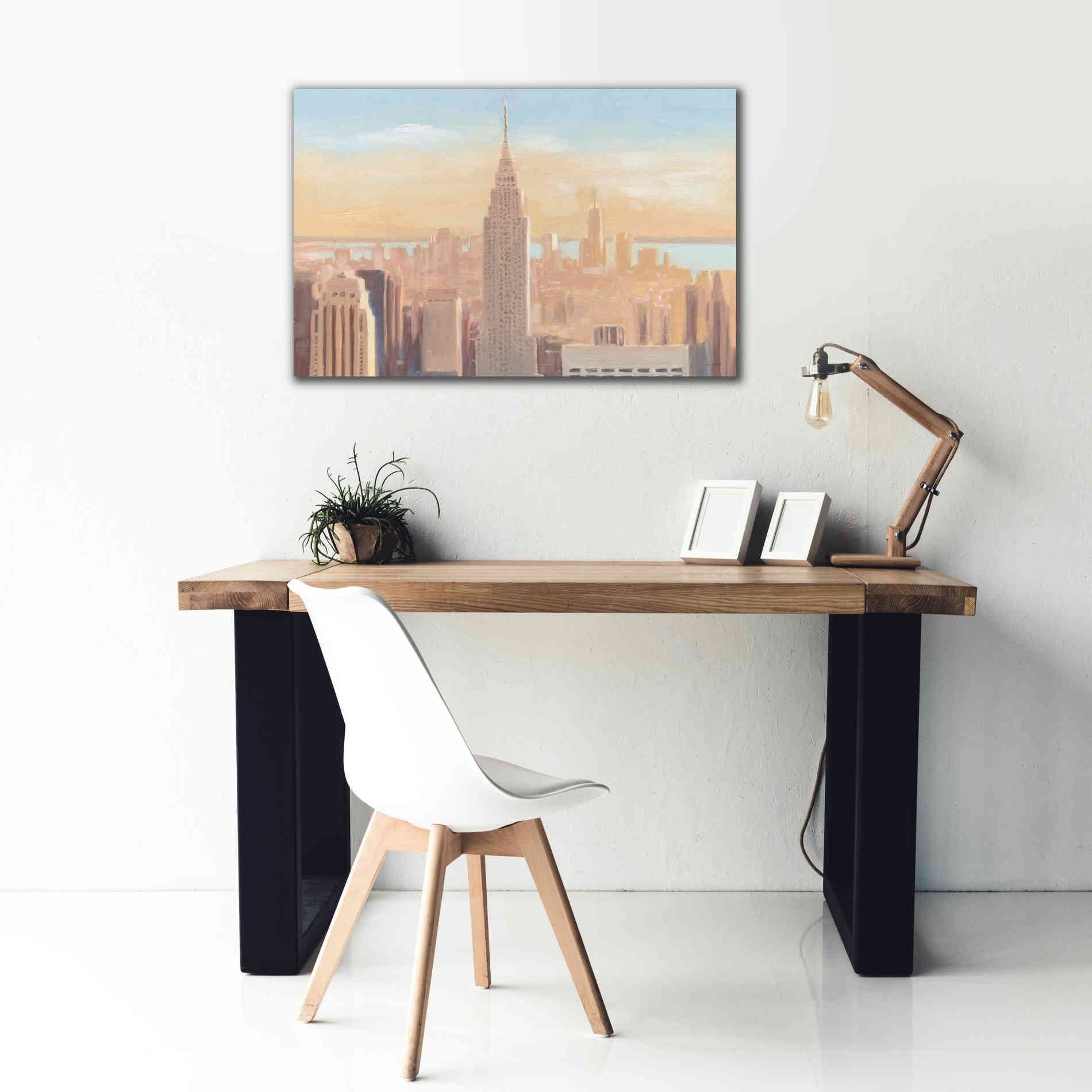'Manhattan Dawn' by James Wiens, Canvas Wall Art,40 x 26