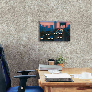 'Brooklyn Bridge Evening' by James Wiens, Canvas Wall Art,18 x 12