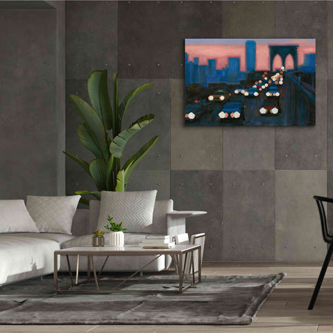 Image of 'Brooklyn Bridge Evening' by James Wiens, Canvas Wall Art,60 x 40