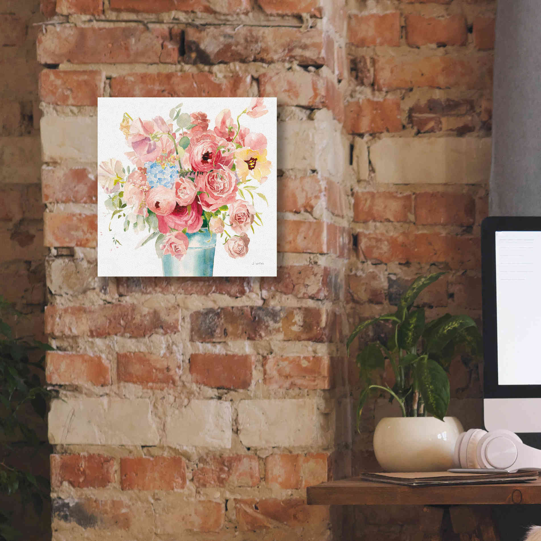 'Boho Bouquet  VII' by James Wiens, Canvas Wall Art,12 x 12