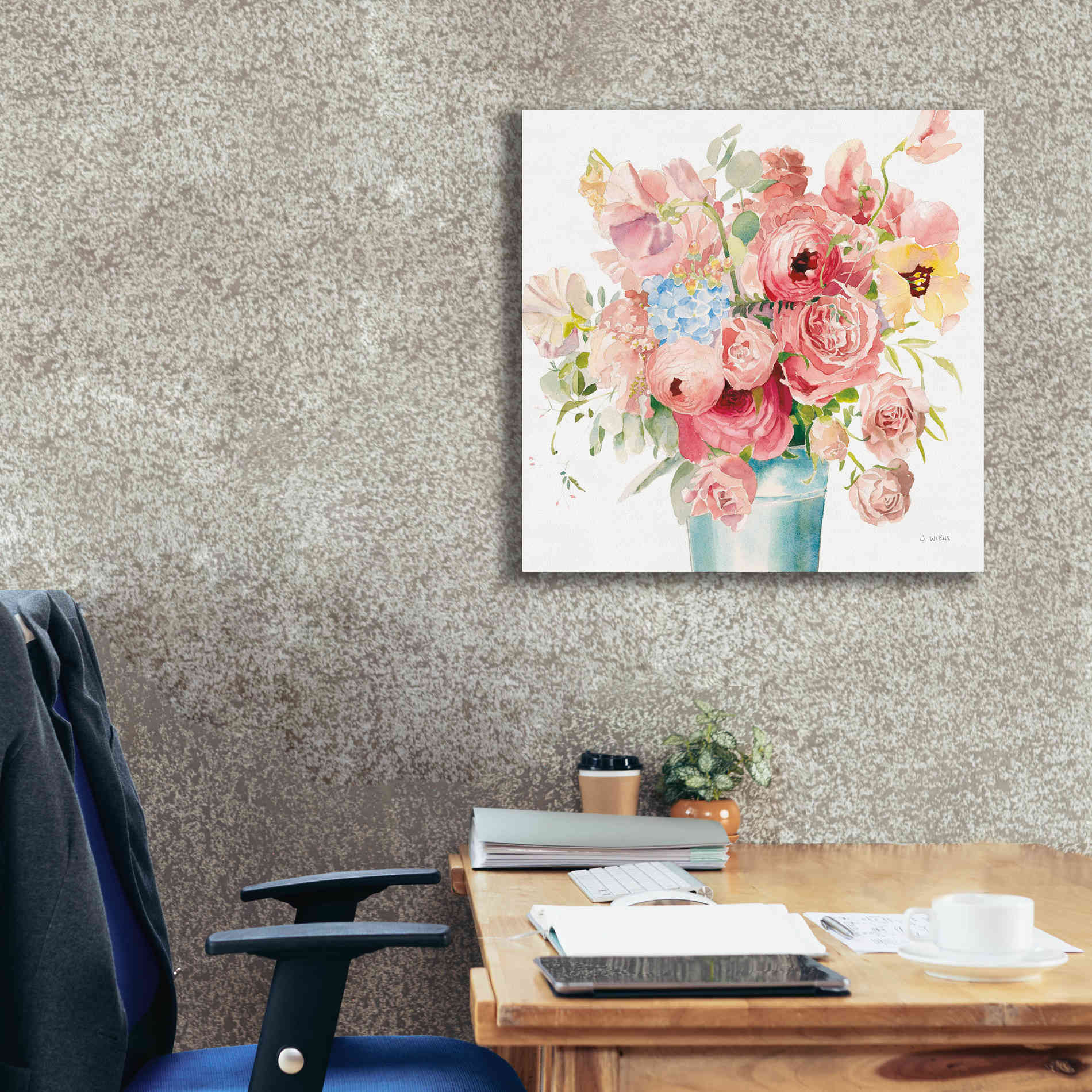 'Boho Bouquet  VII' by James Wiens, Canvas Wall Art,26 x 26