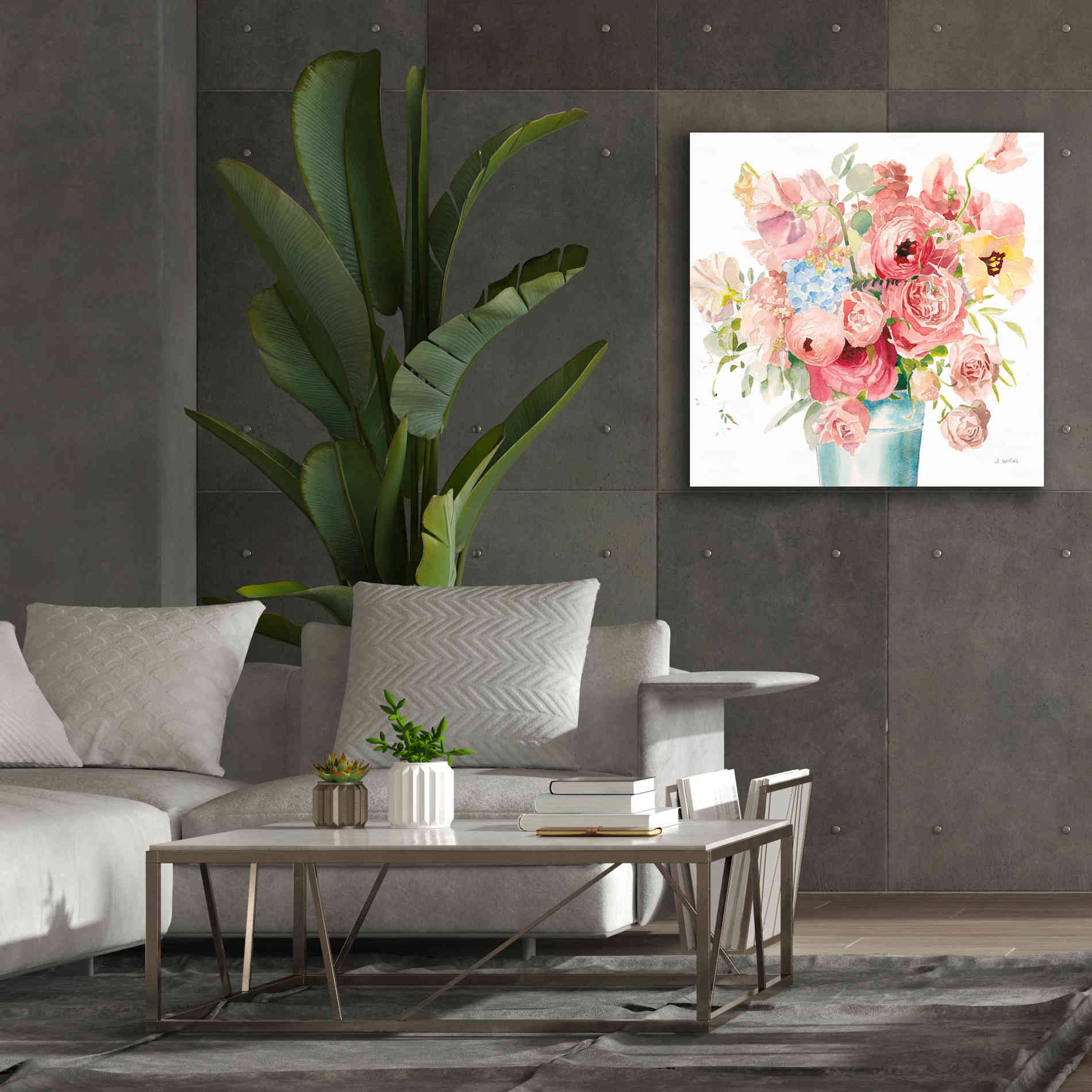 'Boho Bouquet  VII' by James Wiens, Canvas Wall Art,37 x 37