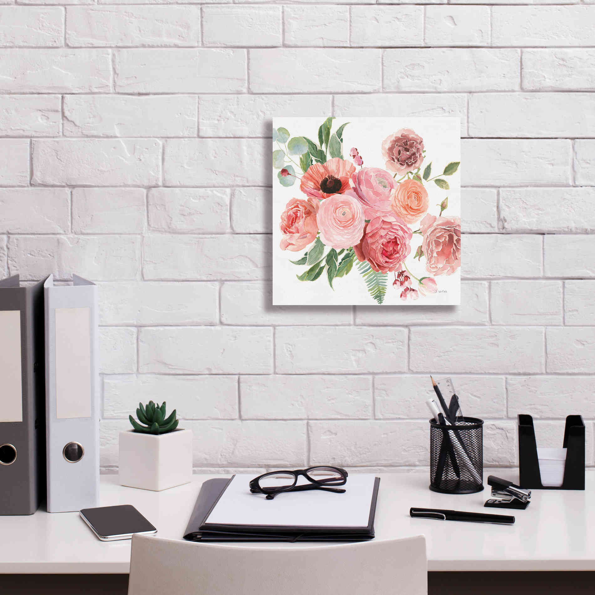 'Boho Bouquet  VIII' by James Wiens, Canvas Wall Art,12 x 12
