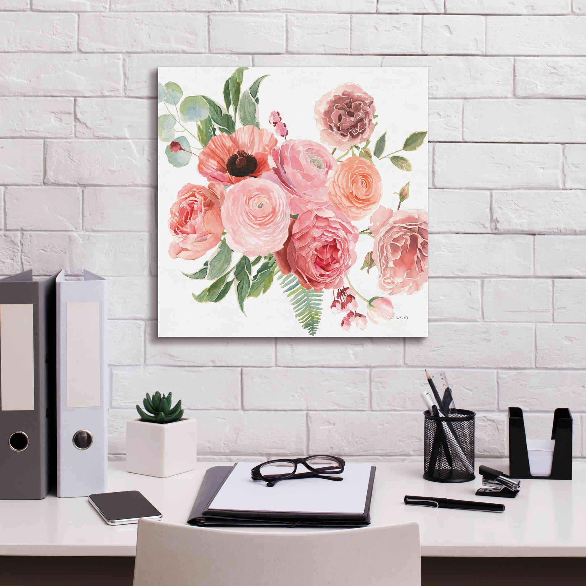 'Boho Bouquet  VIII' by James Wiens, Canvas Wall Art,18 x 18
