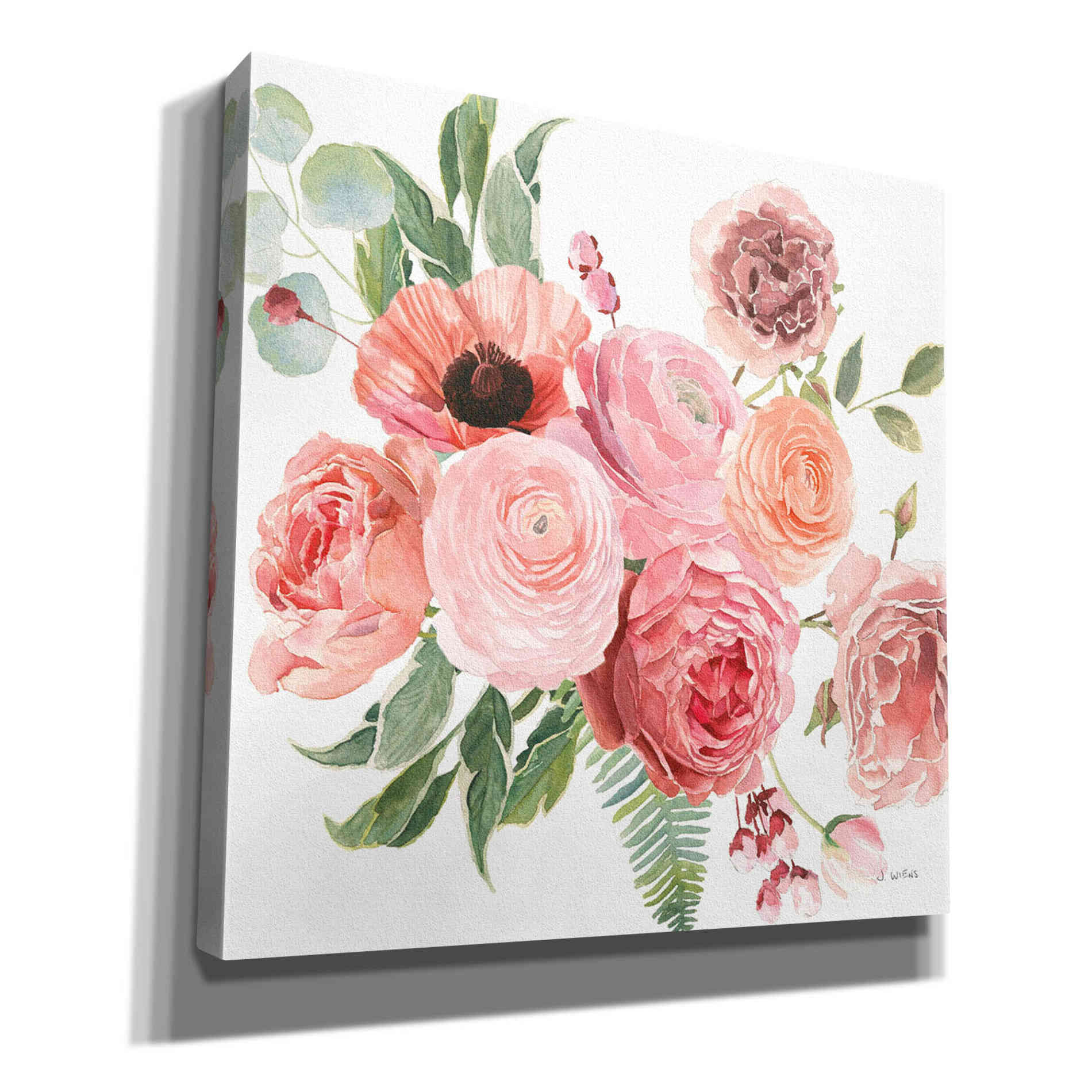 'Boho Bouquet  VIII' by James Wiens, Canvas Wall Art,12x12x1.1x0,18x18x1.1x0,26x26x1.74x0,37x37x1.74x0