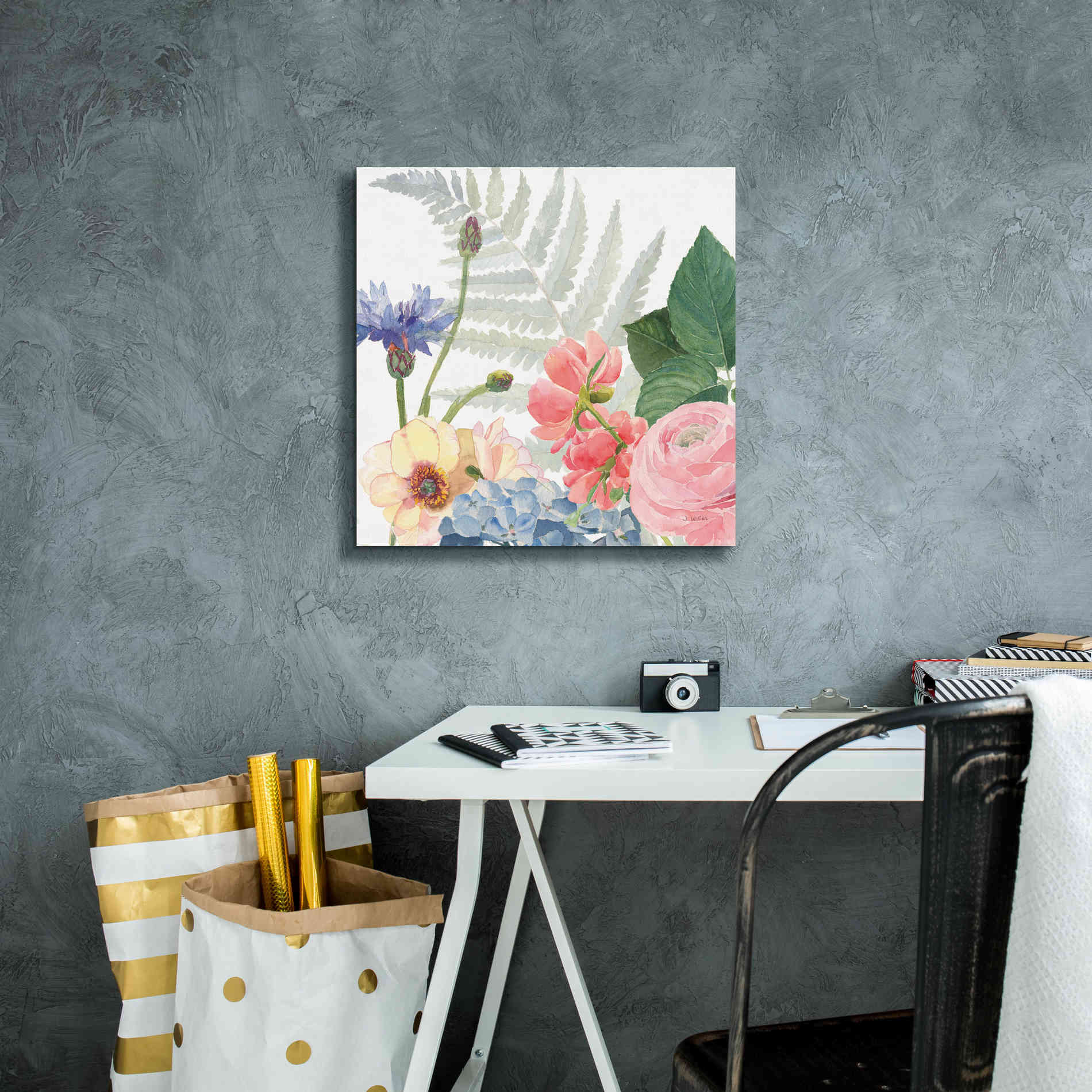 'Boho Bouquet  IX' by James Wiens, Canvas Wall Art,18 x 18