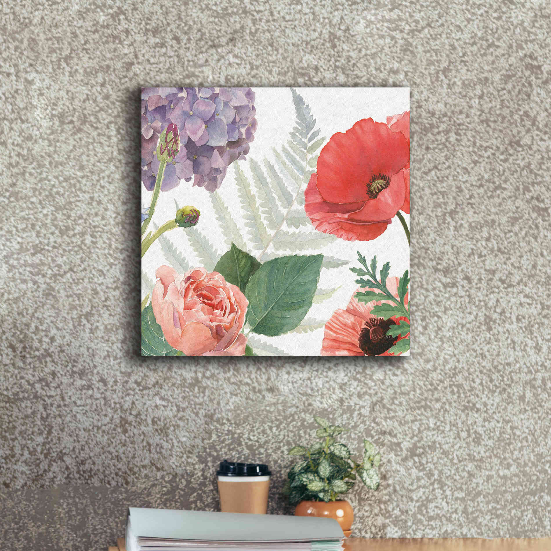 'Boho Bouquet  XI' by James Wiens, Canvas Wall Art,18 x 18