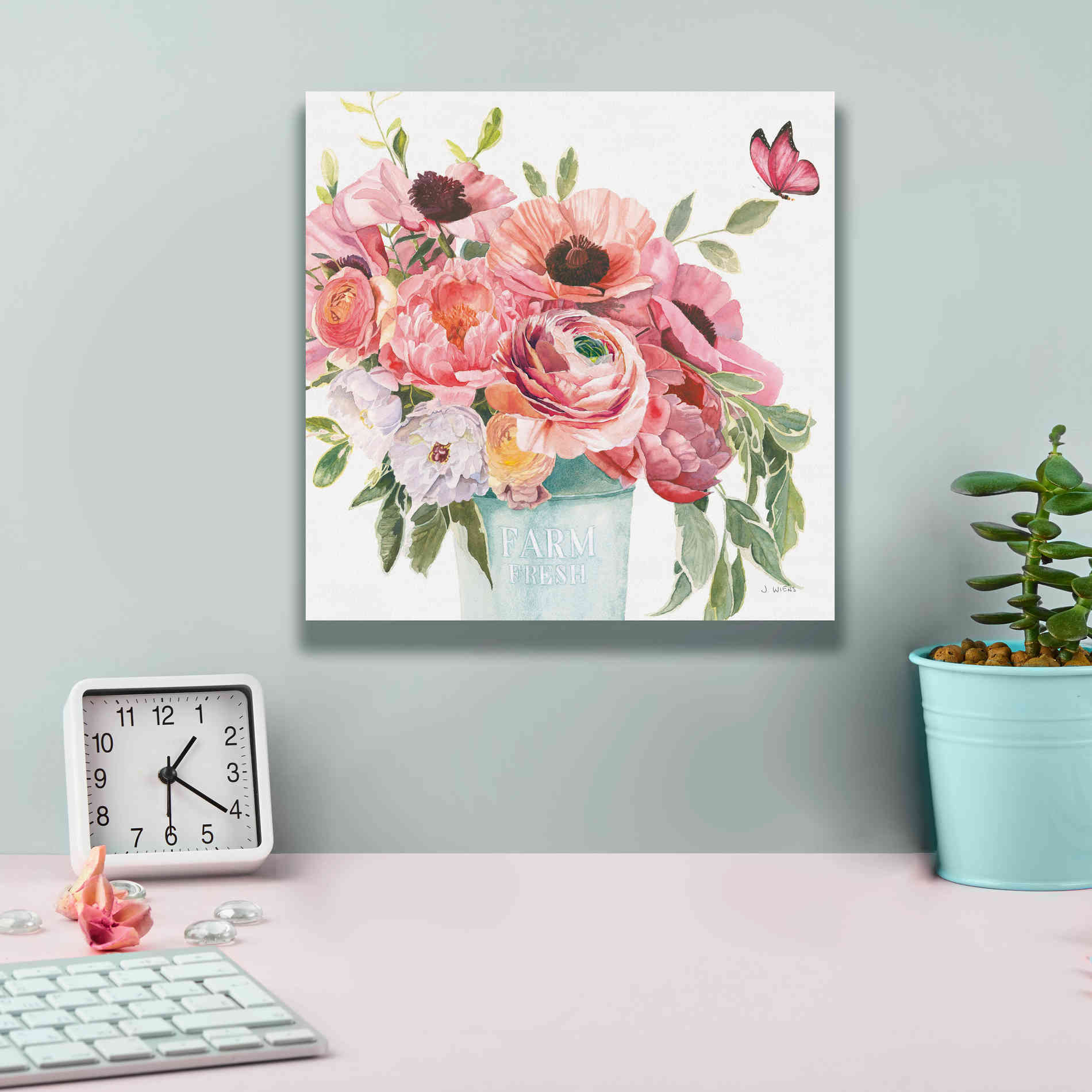 'Boho Bouquet  XIII' by James Wiens, Canvas Wall Art,12 x 12