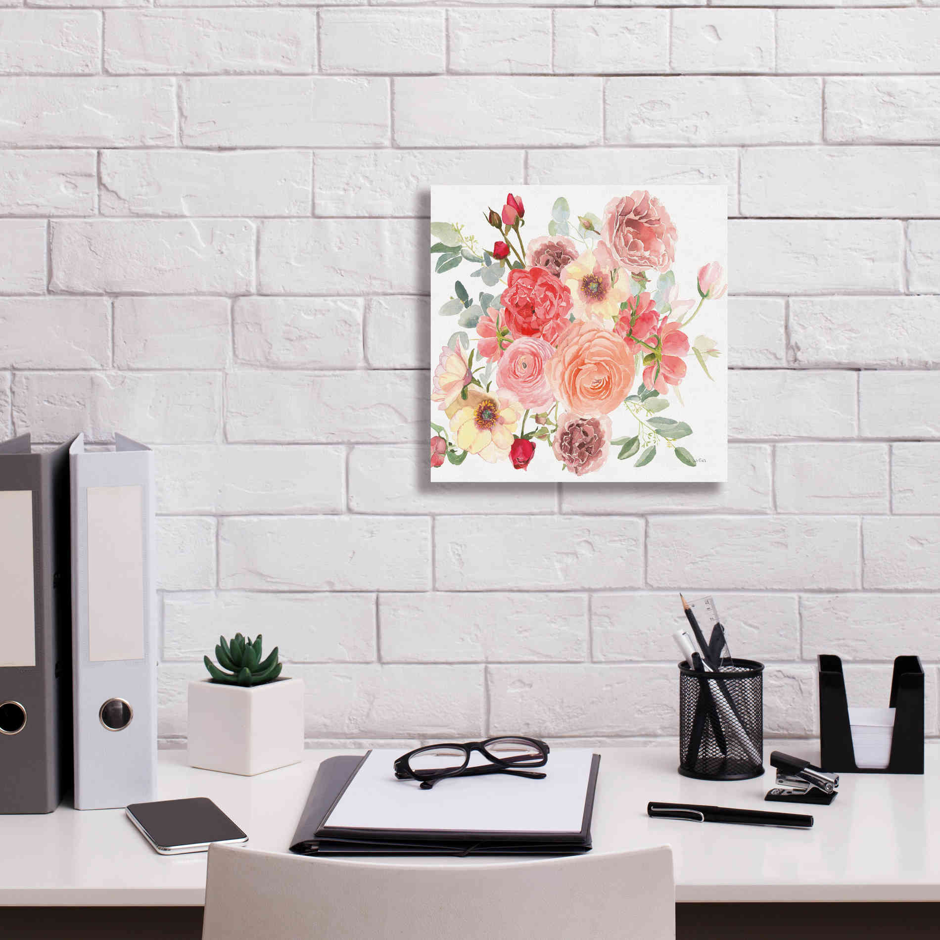 'Boho Bouquet  XIV' by James Wiens, Canvas Wall Art,12 x 12