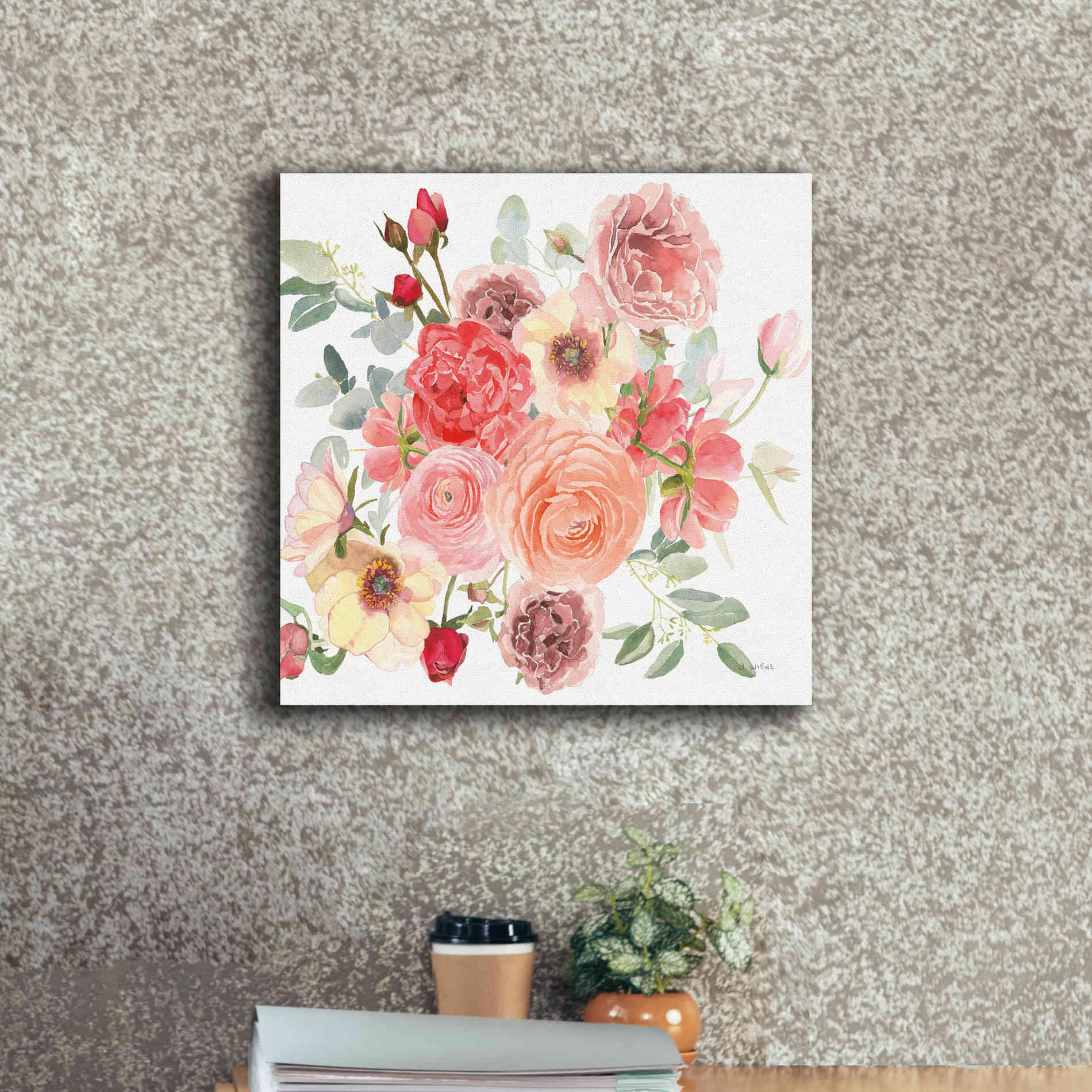 'Boho Bouquet  XIV' by James Wiens, Canvas Wall Art,18 x 18