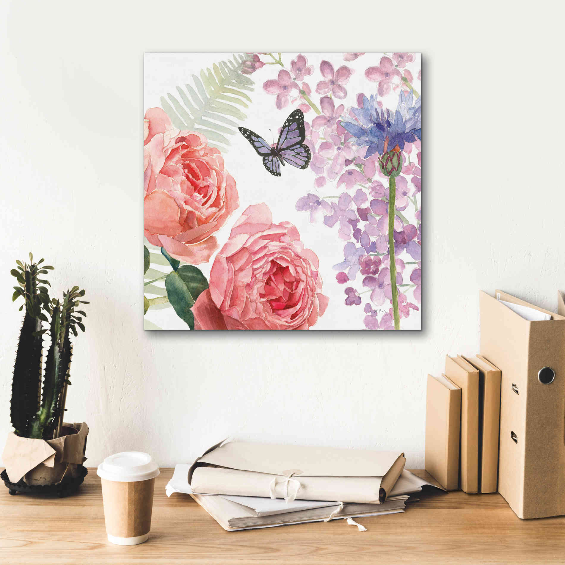 'Boho Bouquet  XV' by James Wiens, Canvas Wall Art,18 x 18
