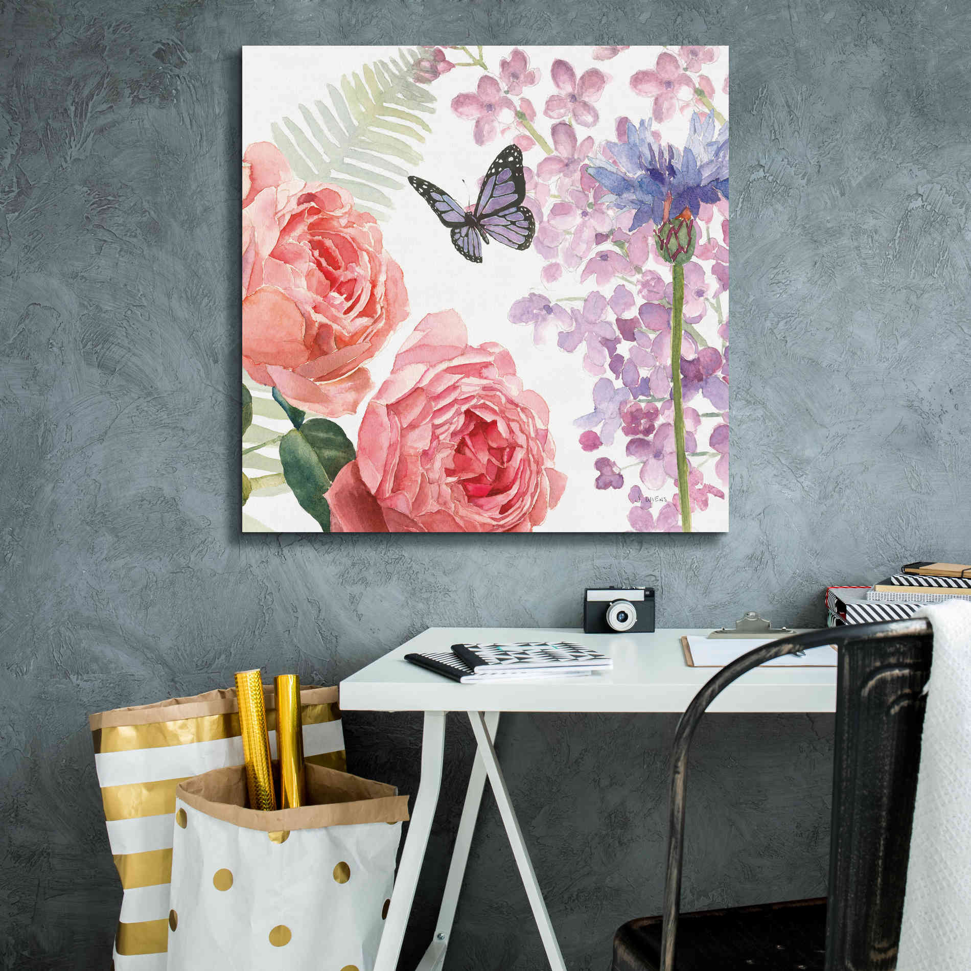 'Boho Bouquet  XV' by James Wiens, Canvas Wall Art,26 x 26