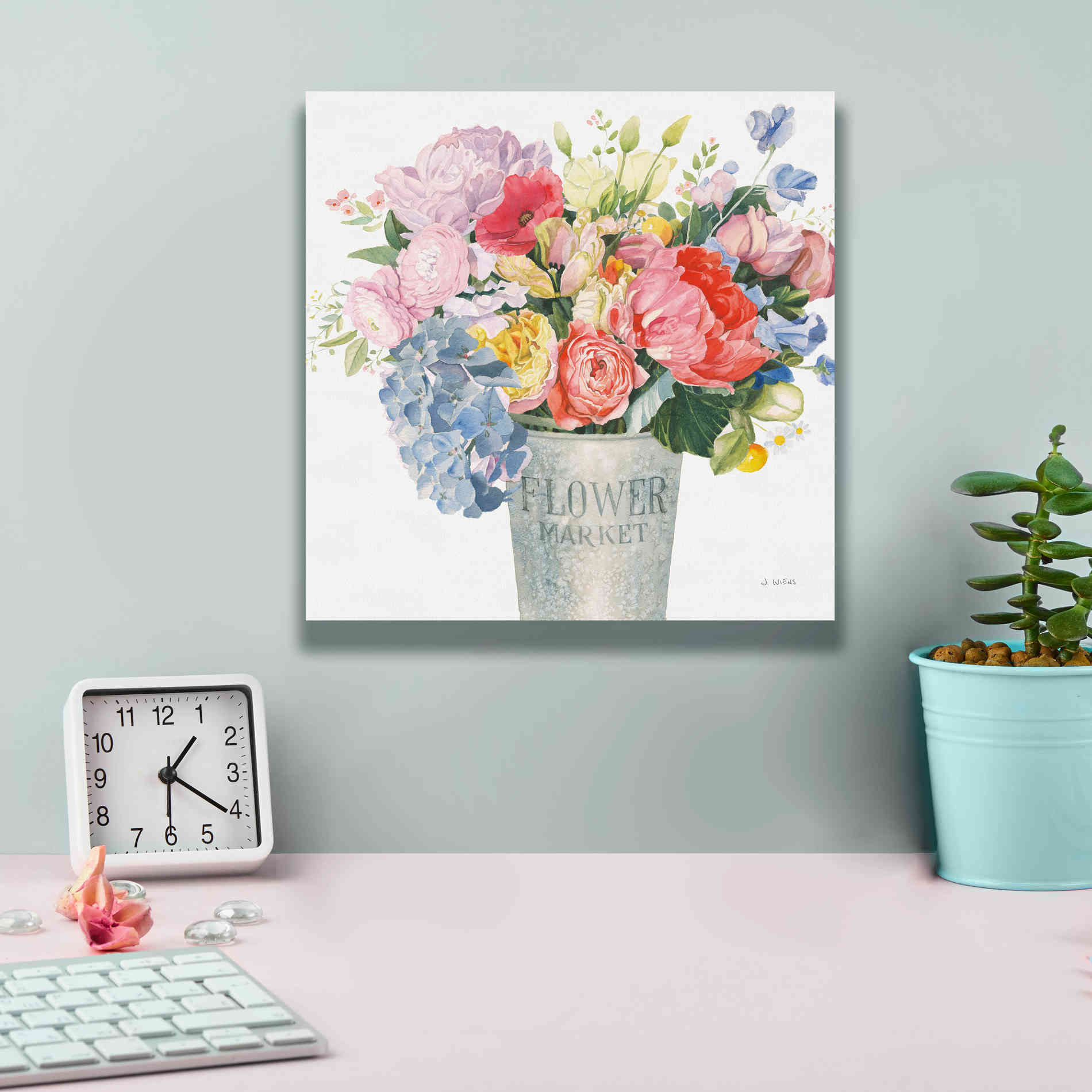 'Boho Bouquet XVII' by James Wiens, Canvas Wall Art,12 x 12