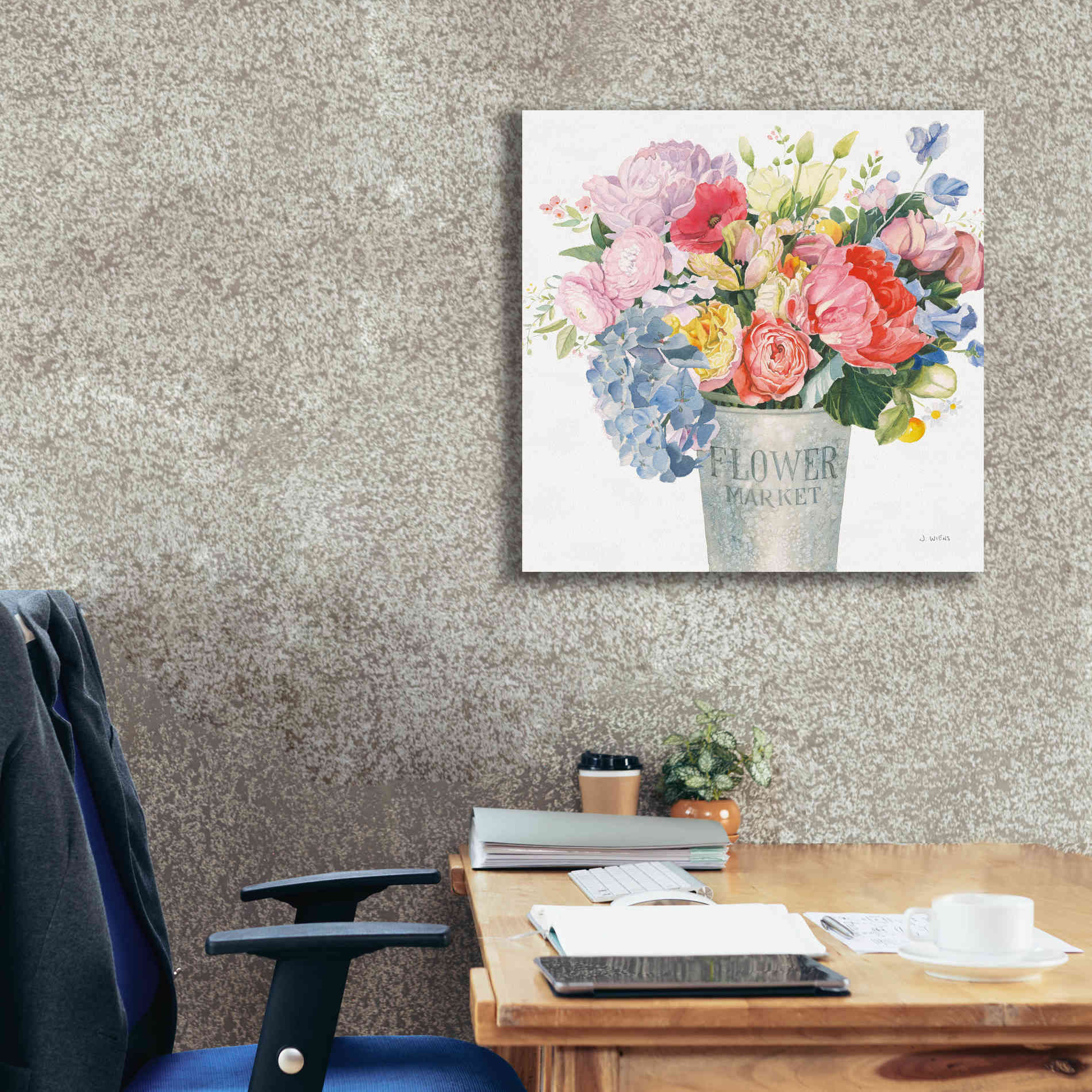 'Boho Bouquet XVII' by James Wiens, Canvas Wall Art,26 x 26