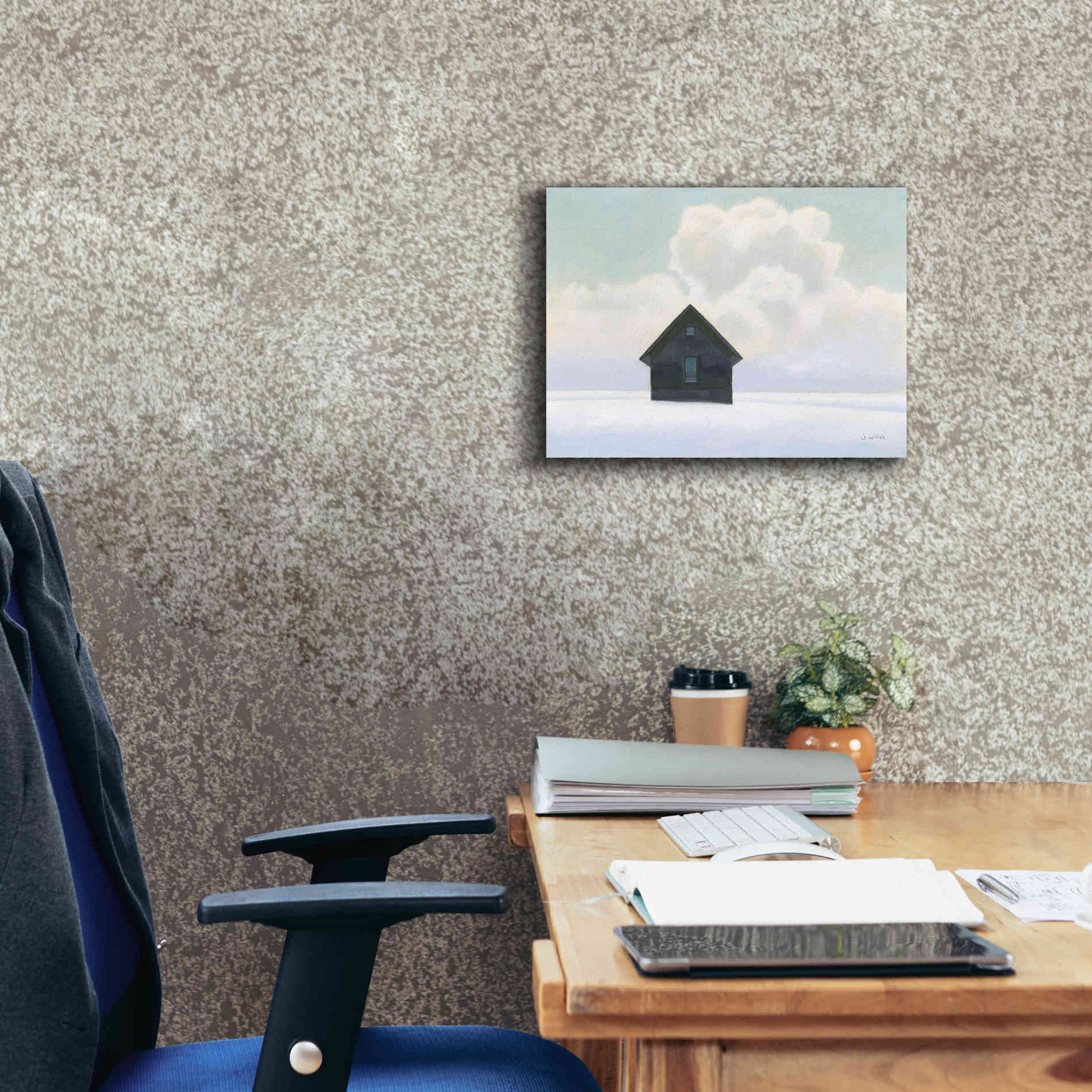 'Lonely Winter Landscape I' by James Wiens, Canvas Wall Art,16 x 12