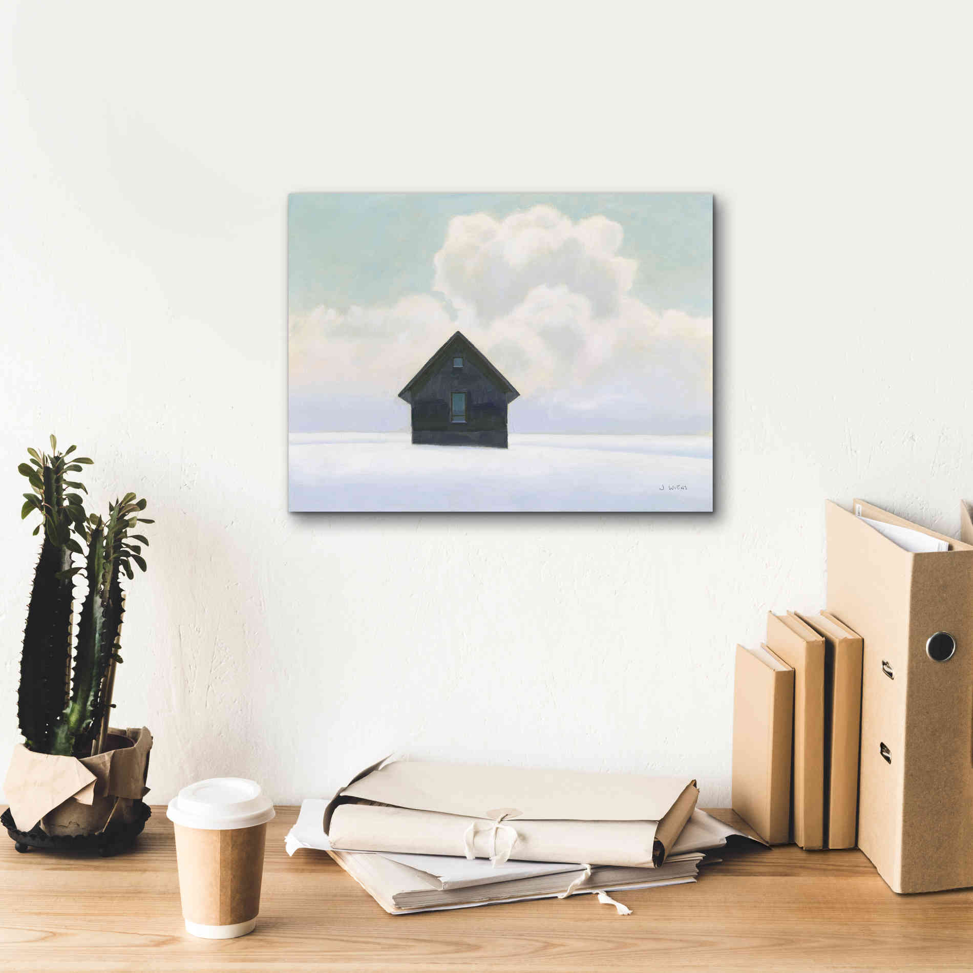 'Lonely Winter Landscape I' by James Wiens, Canvas Wall Art,16 x 12