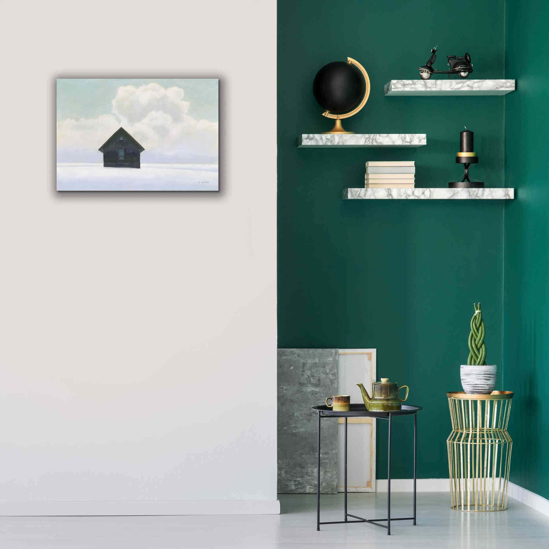 'Lonely Winter Landscape I' by James Wiens, Canvas Wall Art,26 x 18
