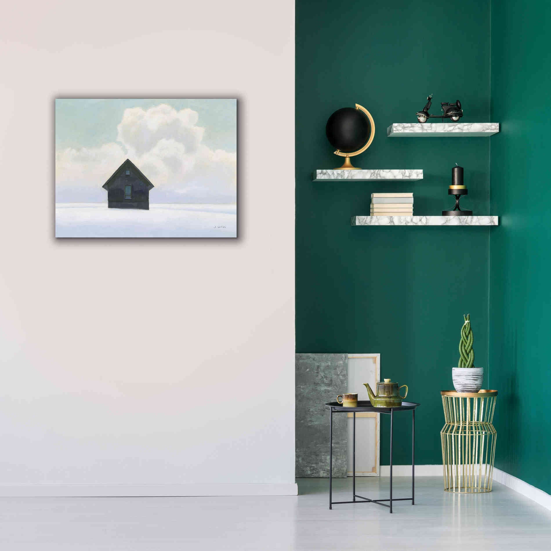 'Lonely Winter Landscape I' by James Wiens, Canvas Wall Art,34 x 26