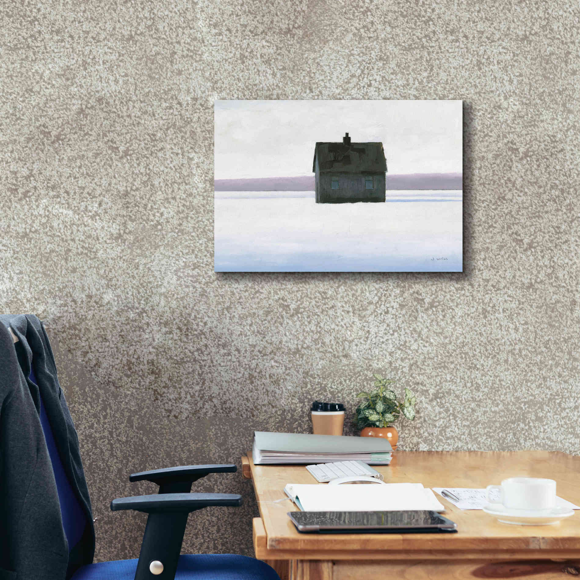 'Lonely Winter Landscape II' by James Wiens, Canvas Wall Art,26 x 18