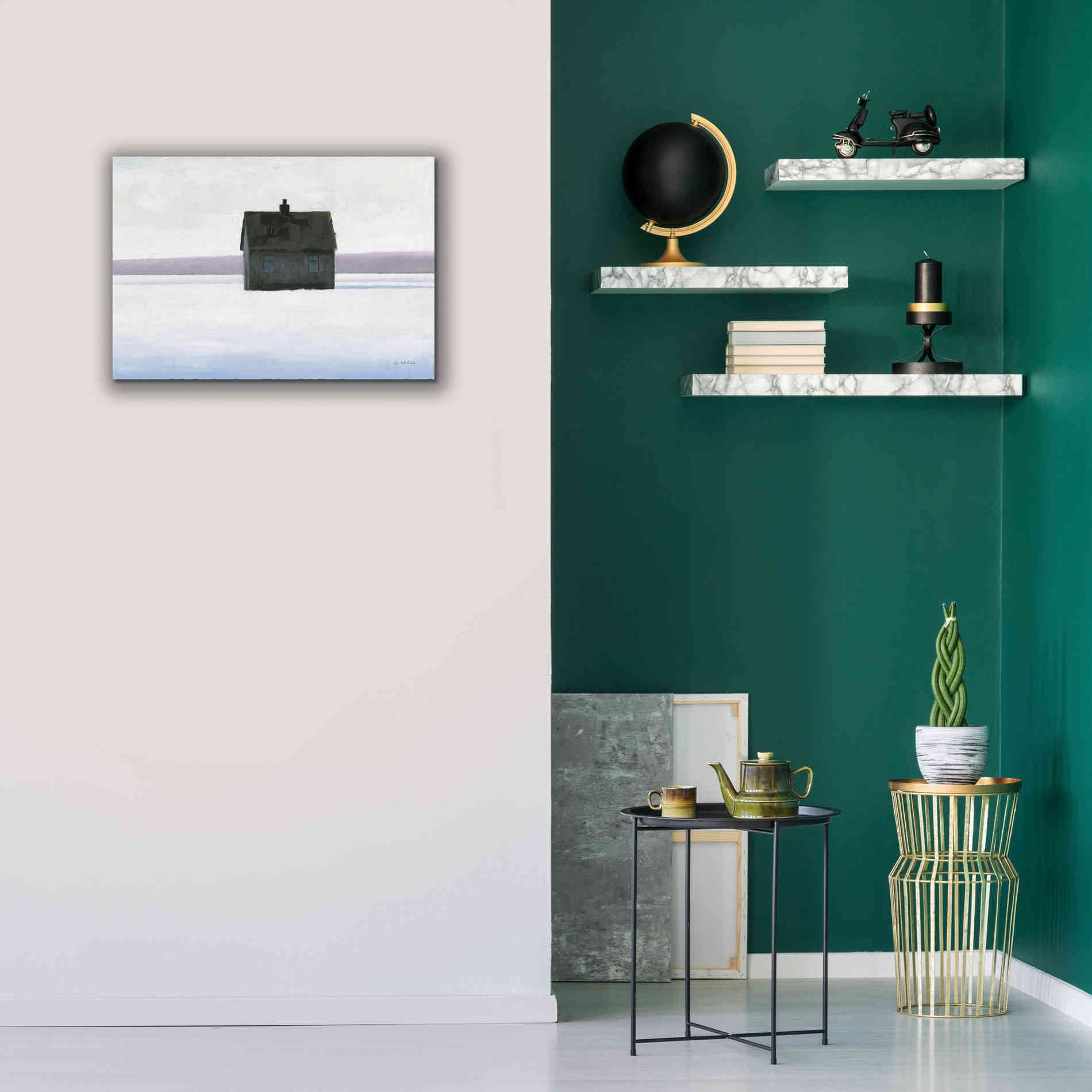 'Lonely Winter Landscape II' by James Wiens, Canvas Wall Art,26 x 18