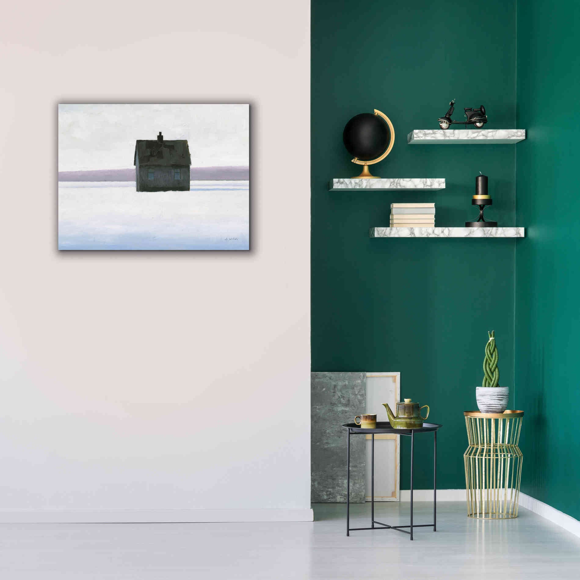 'Lonely Winter Landscape II' by James Wiens, Canvas Wall Art,34 x 26