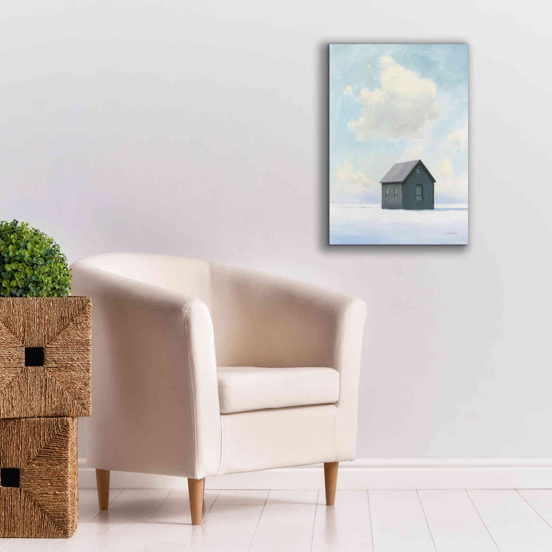 'Lonely Winter Landscape III' by James Wiens, Canvas Wall Art,18 x 26