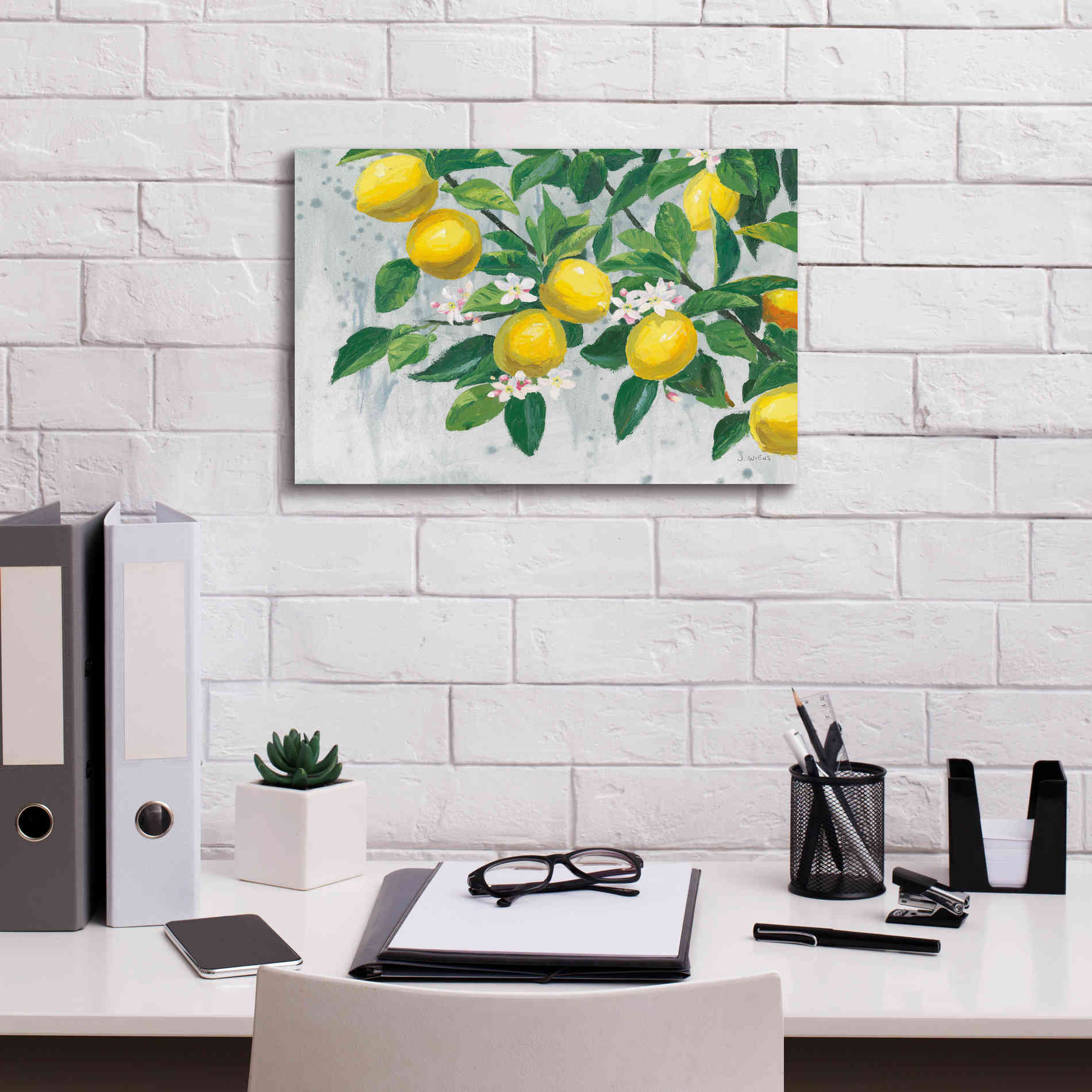 'Zesty Lemons' by James Wiens, Canvas Wall Art,18 x 12