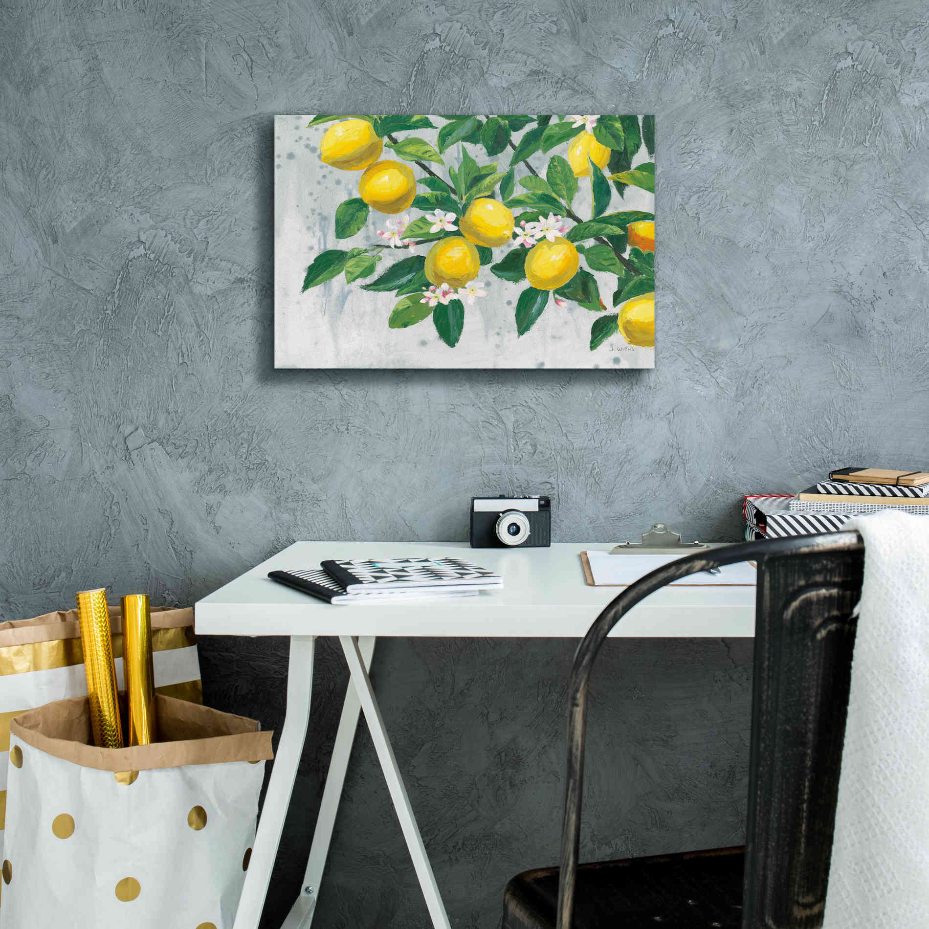 'Zesty Lemons' by James Wiens, Canvas Wall Art,18 x 12