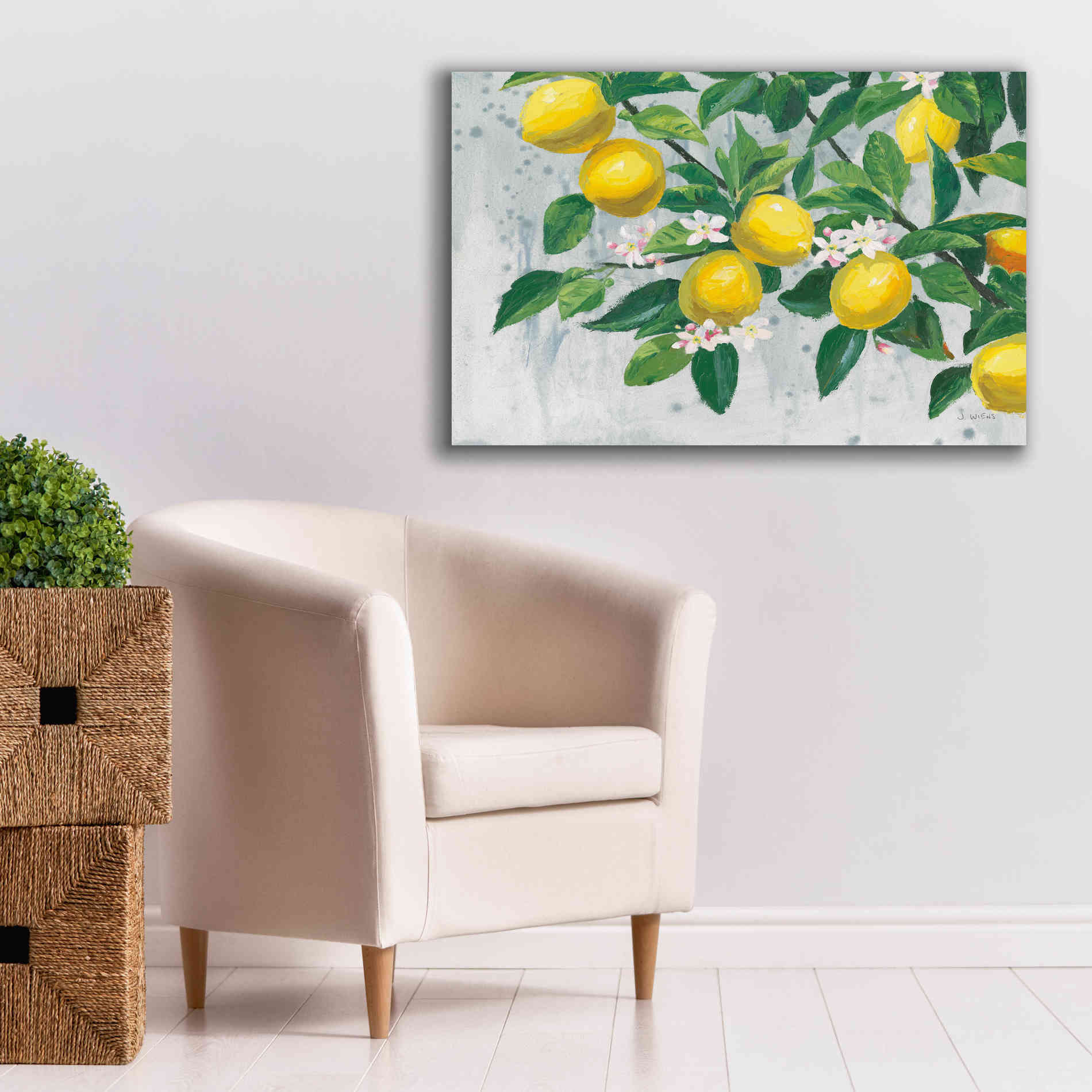 'Zesty Lemons' by James Wiens, Canvas Wall Art,40 x 26