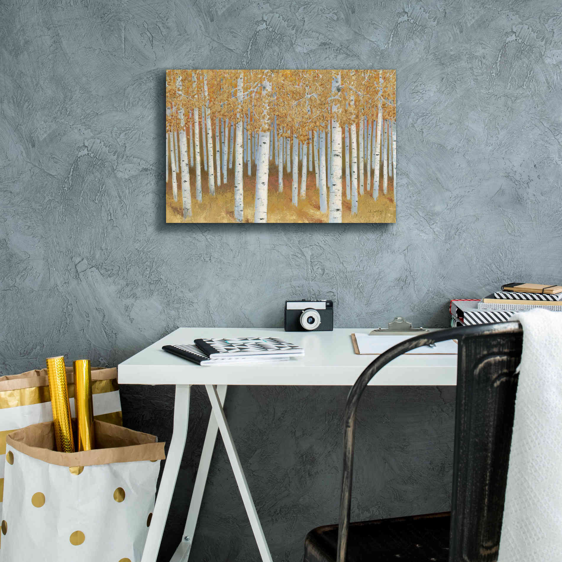 'Forest of Gold' by James Wiens, Canvas Wall Art,18 x 12