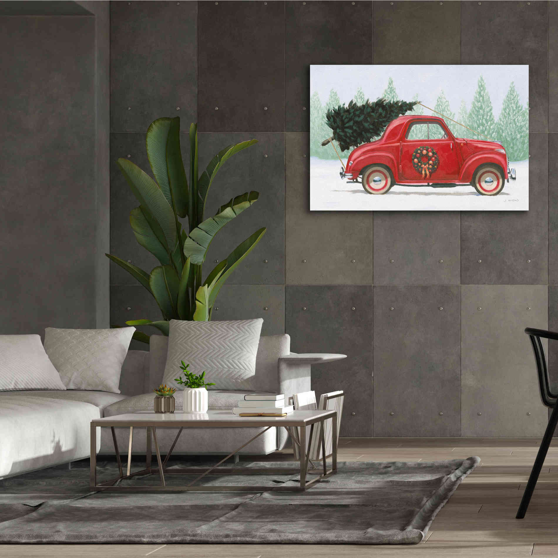 'Christmas Farm I' by James Wiens, Canvas Wall Art,60 x 40