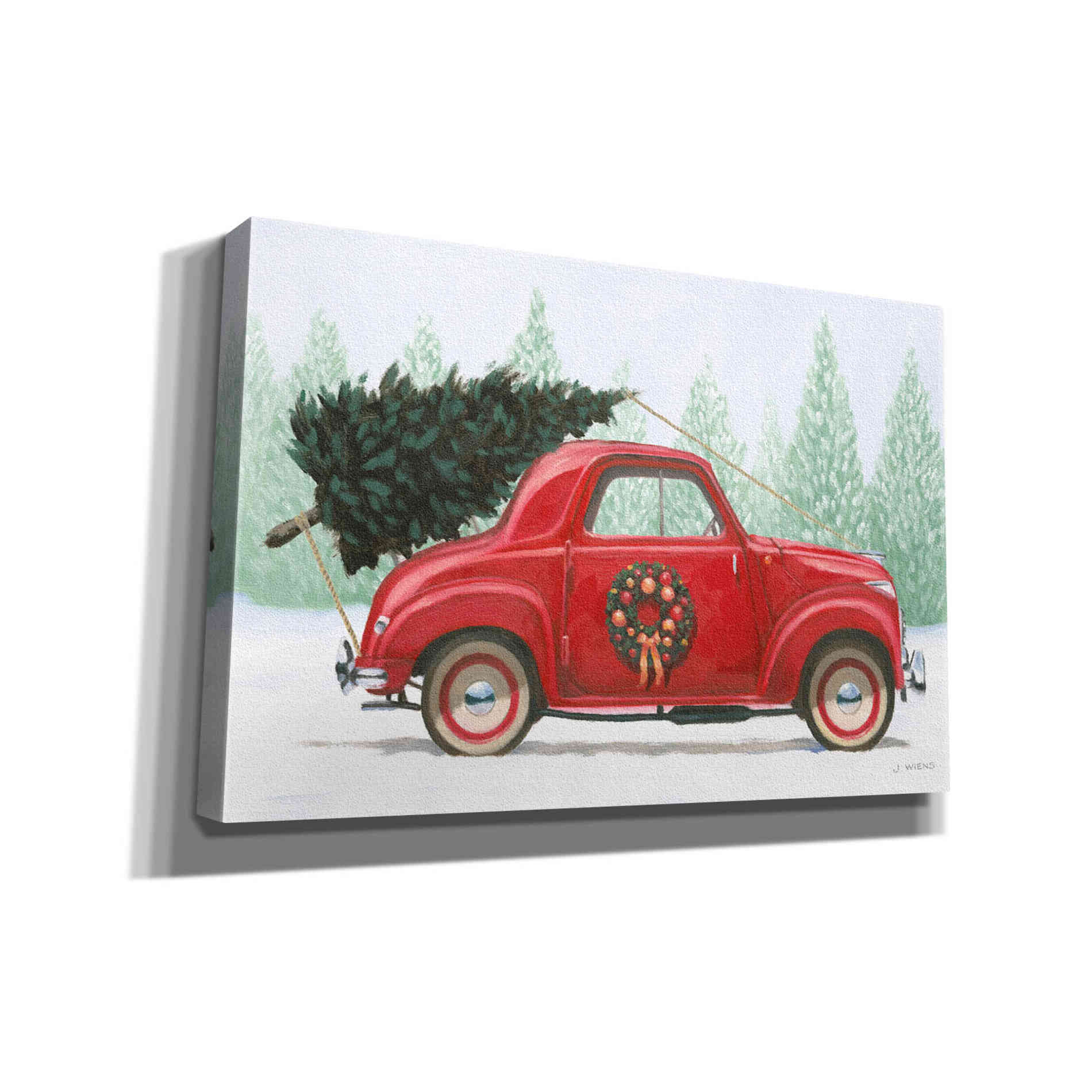 'Christmas Farm I' by James Wiens, Canvas Wall Art,18x12x1.1x0,26x18x1.1x0,40x26x1.74x0,60x40x1.74x0