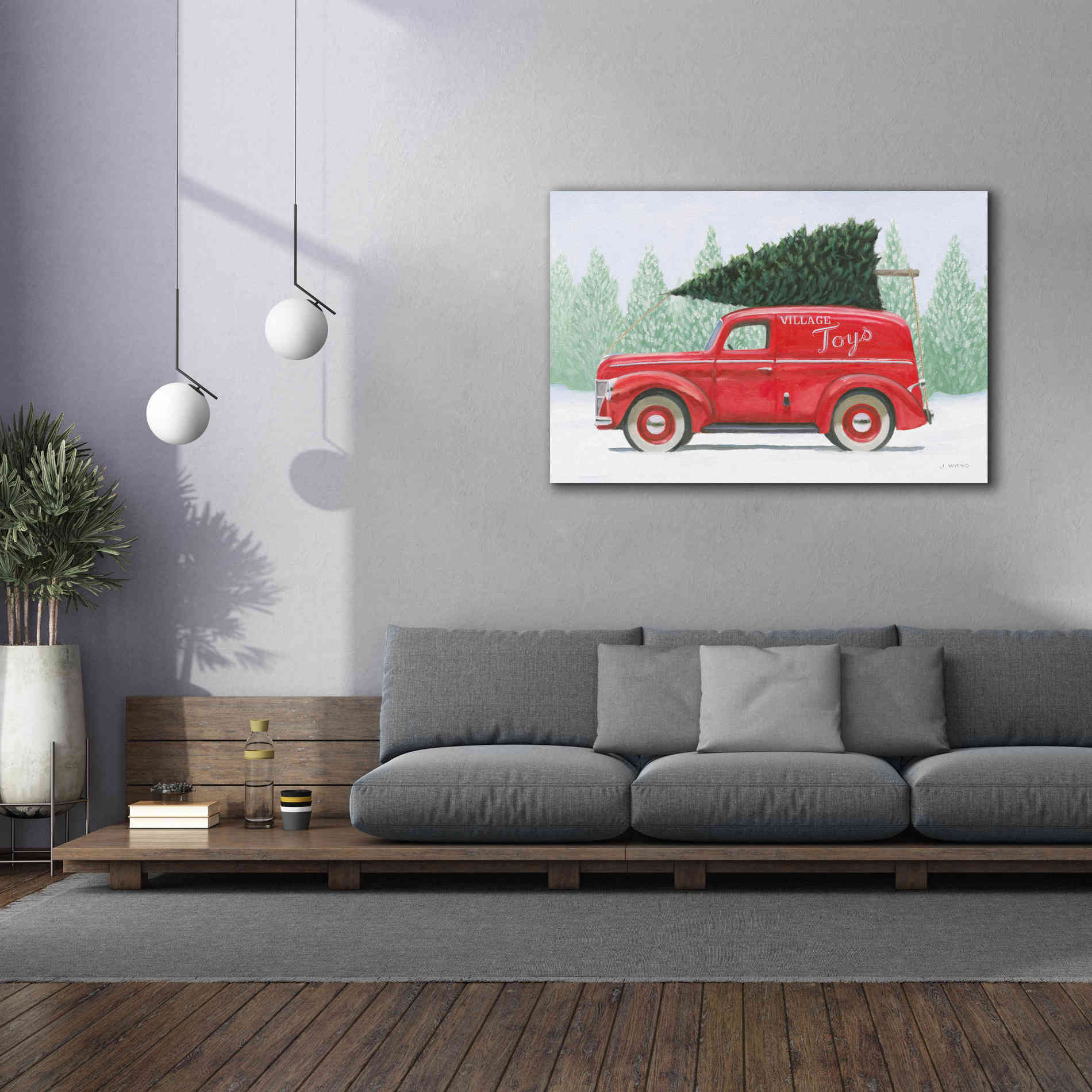 'Christmas Farm II' by James Wiens, Canvas Wall Art,60 x 40