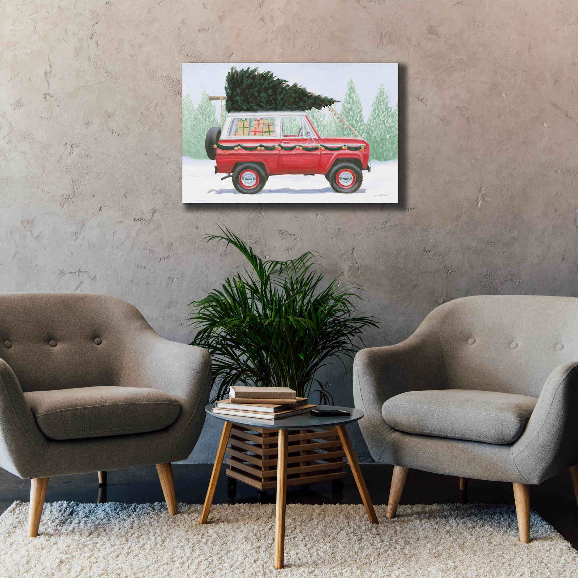 'Christmas Farm III' by James Wiens, Canvas Wall Art,40 x 26
