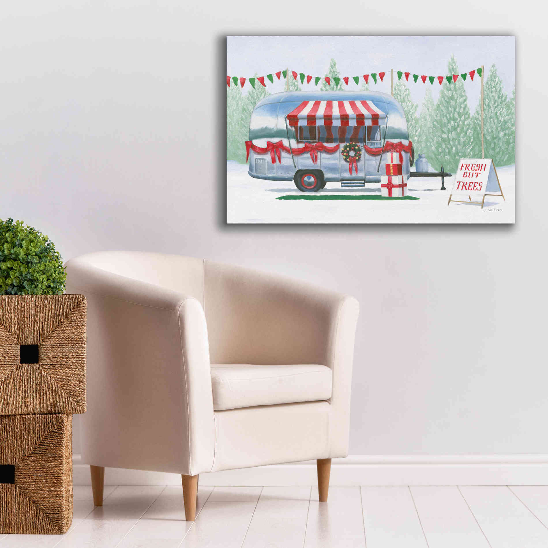 'Christmas Farm IV' by James Wiens, Canvas Wall Art,40 x 26