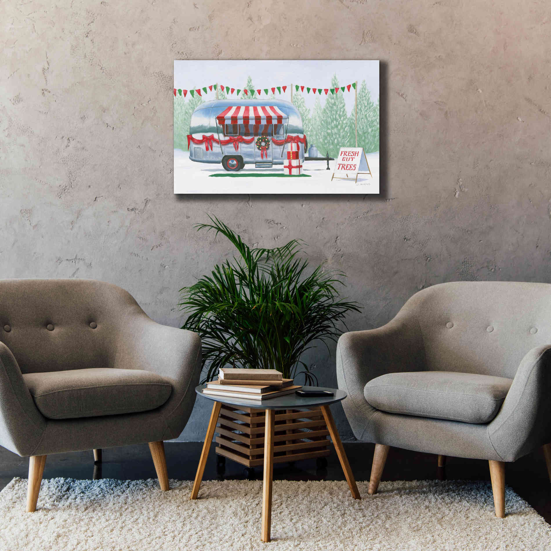 'Christmas Farm IV' by James Wiens, Canvas Wall Art,40 x 26