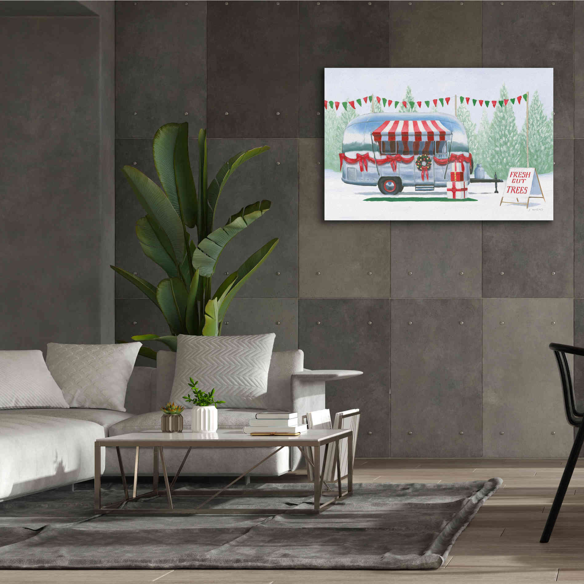 'Christmas Farm IV' by James Wiens, Canvas Wall Art,60 x 40
