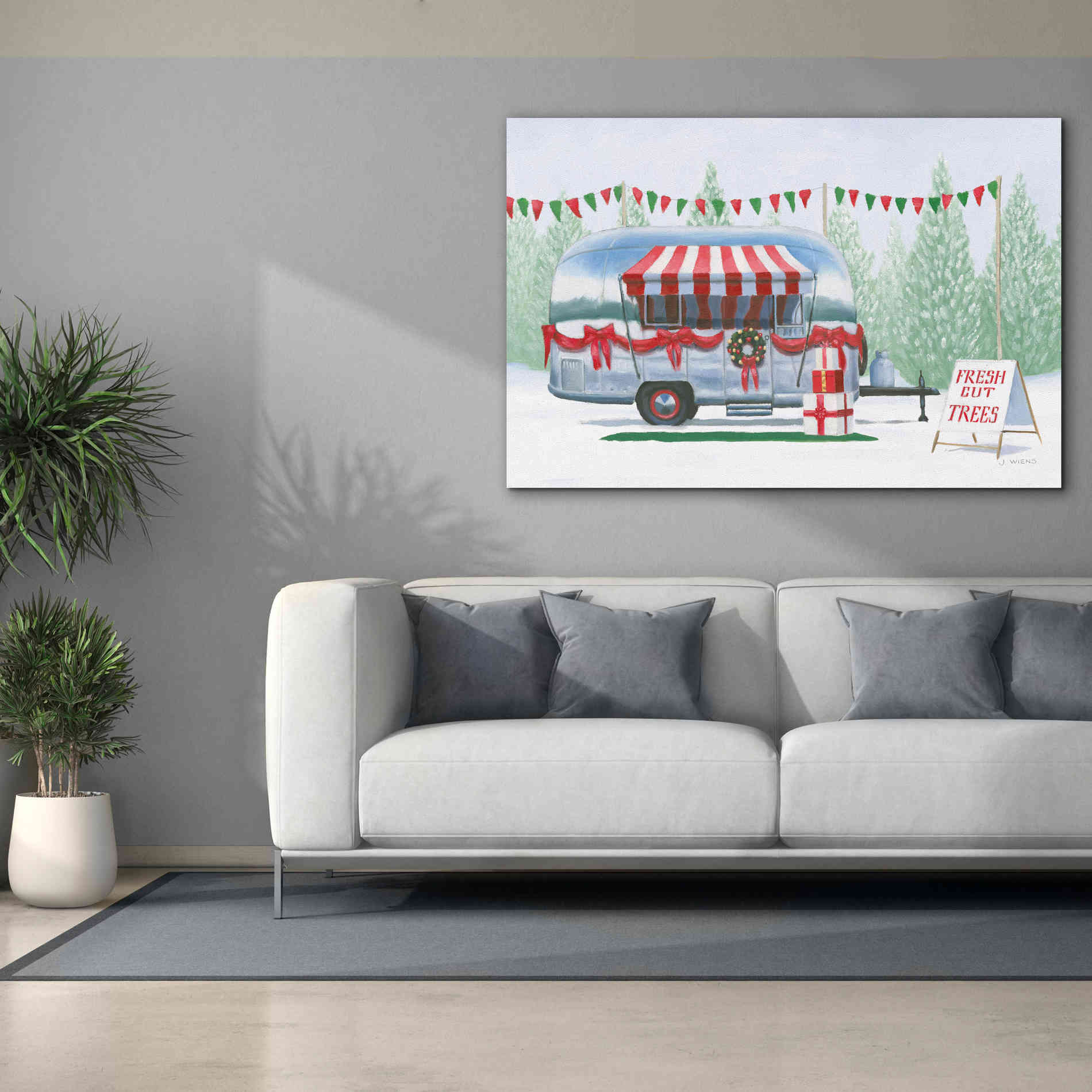 'Christmas Farm IV' by James Wiens, Canvas Wall Art,60 x 40