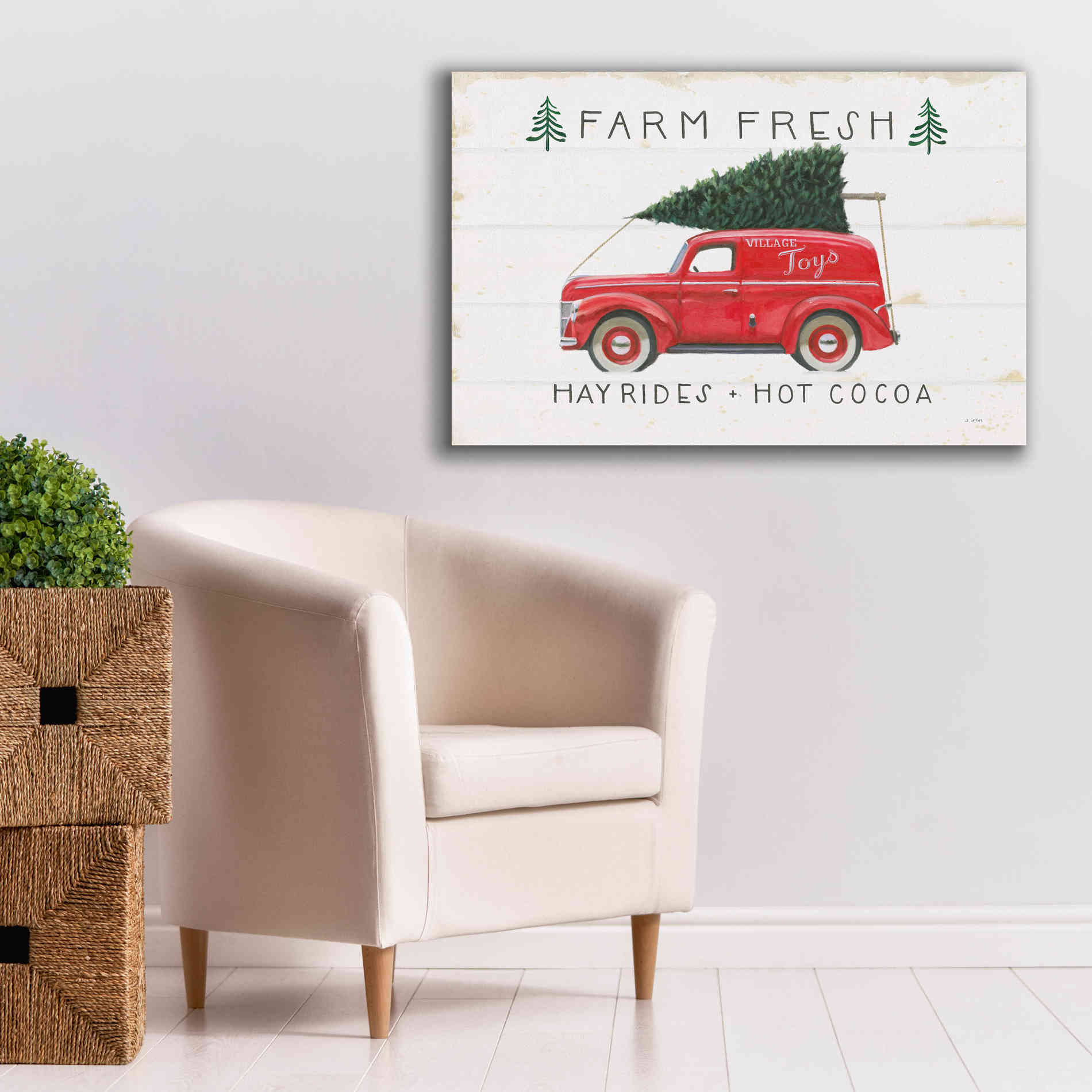'Christmas Farm VI' by James Wiens, Canvas Wall Art,40 x 26