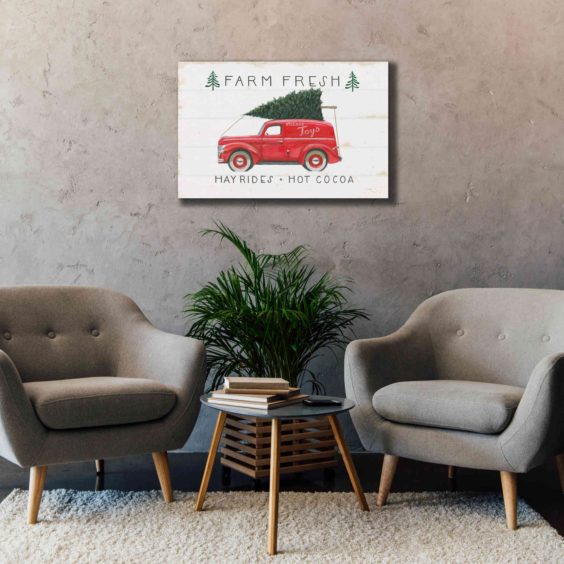 'Christmas Farm VI' by James Wiens, Canvas Wall Art,40 x 26