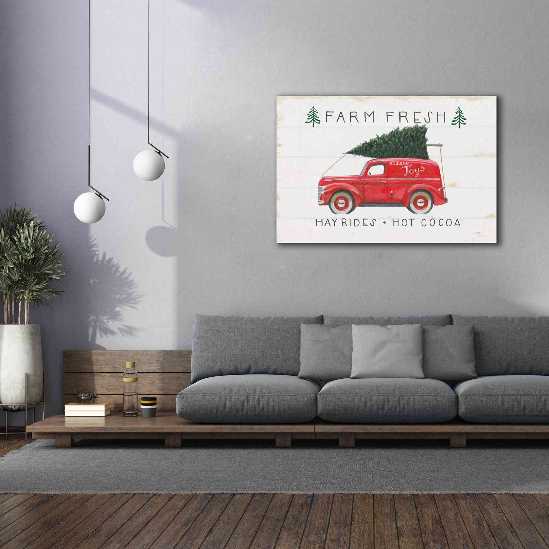 'Christmas Farm VI' by James Wiens, Canvas Wall Art,60 x 40