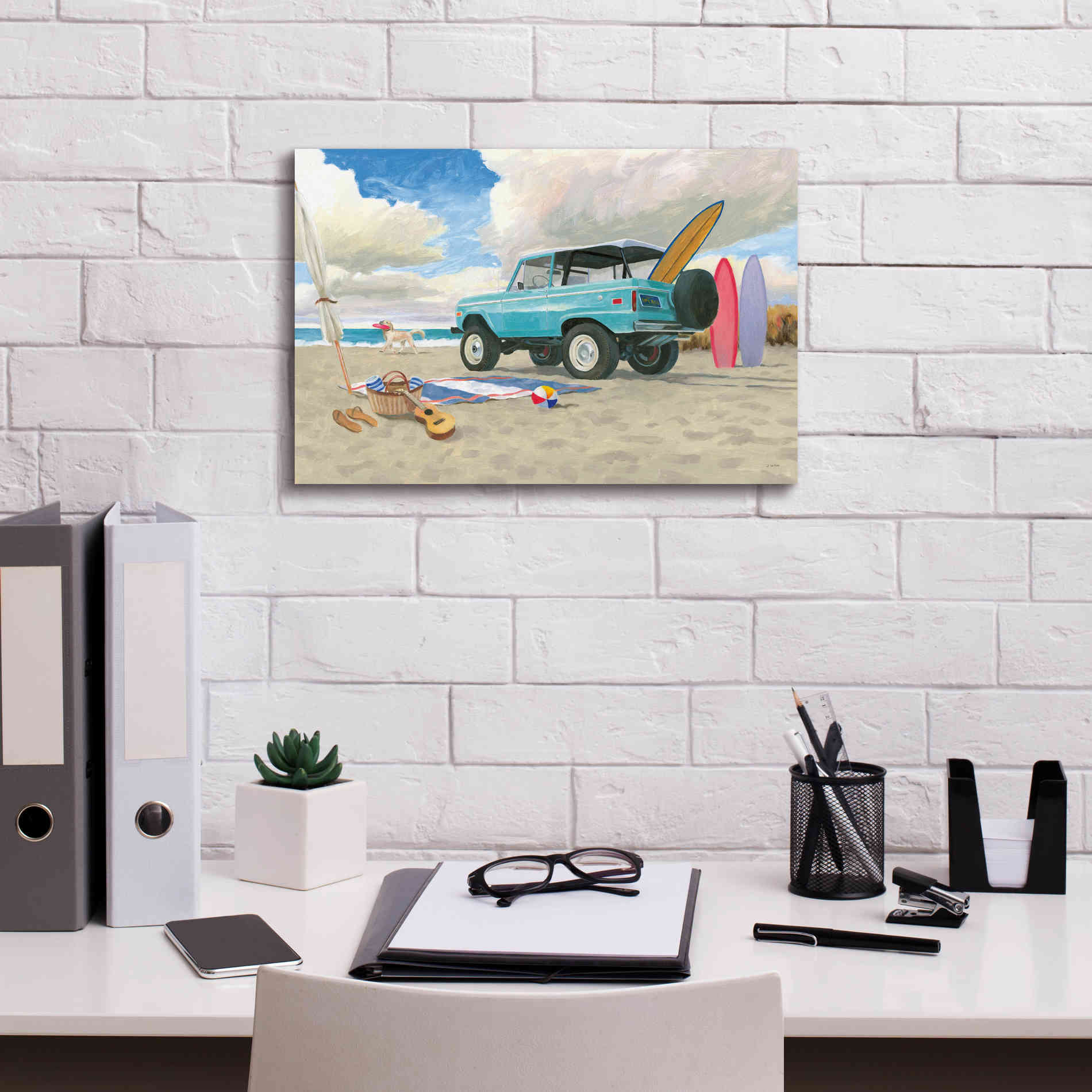 'Beach Ride I' by James Wiens, Canvas Wall Art,18 x 12