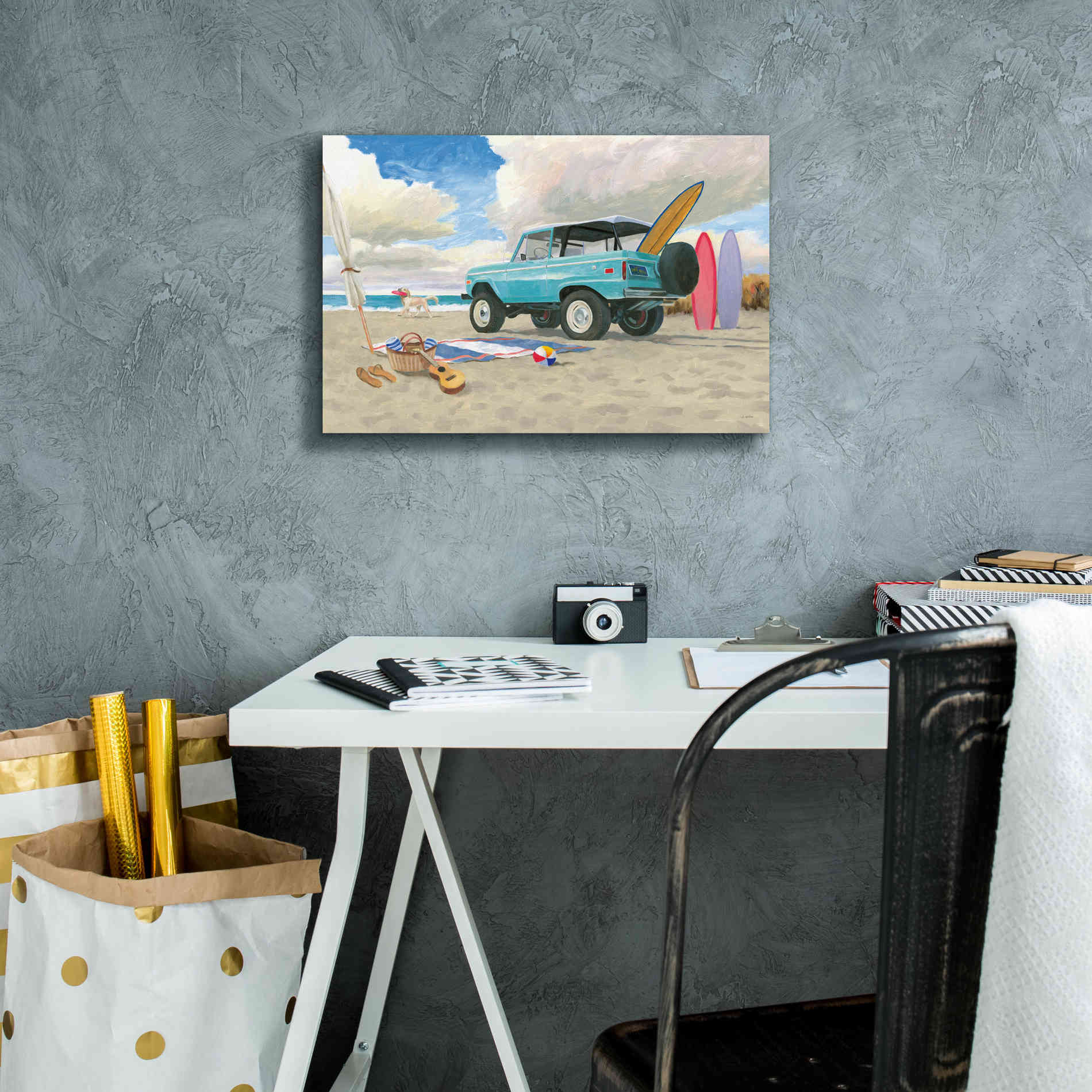 'Beach Ride I' by James Wiens, Canvas Wall Art,18 x 12