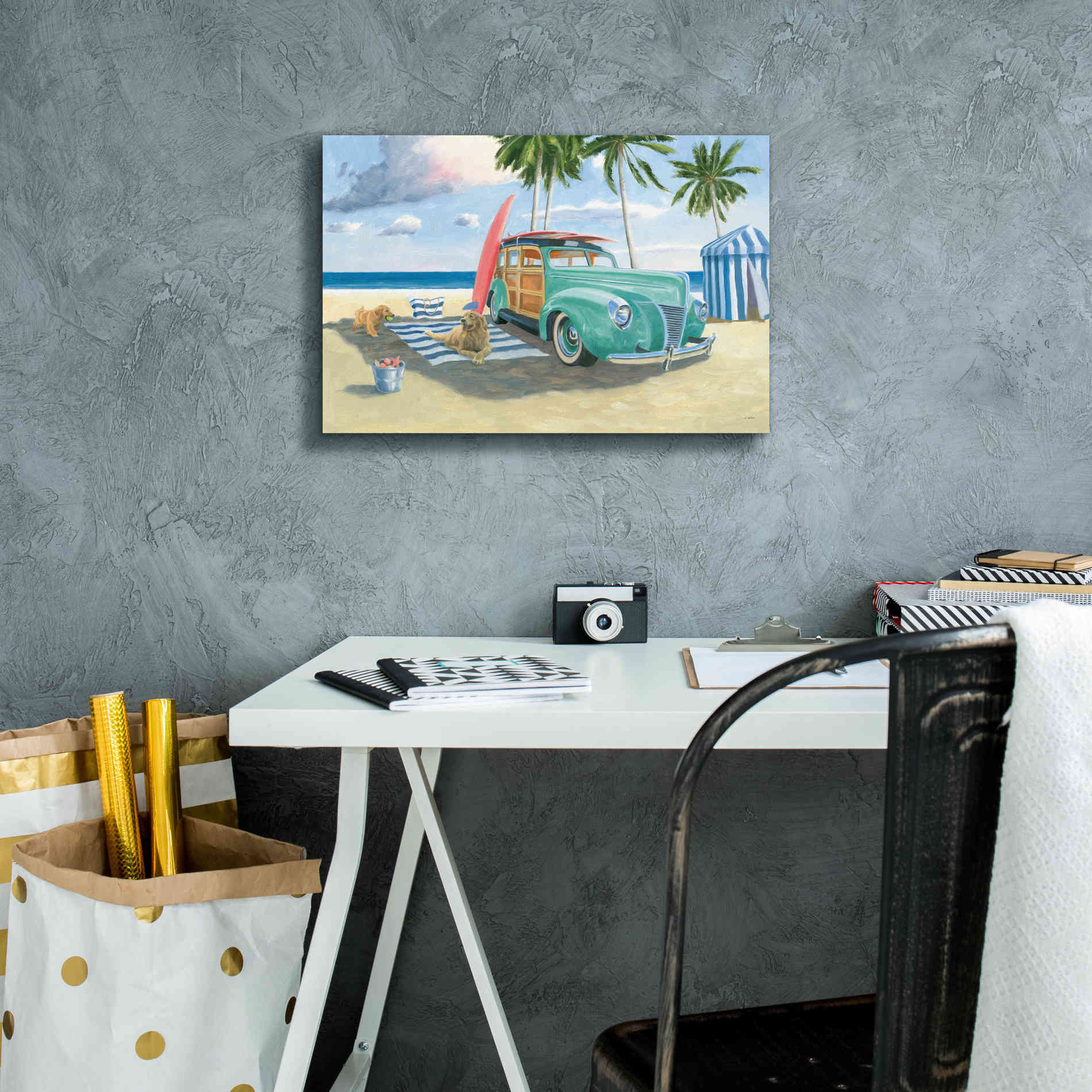 'Beach Ride III' by James Wiens, Canvas Wall Art,18 x 12